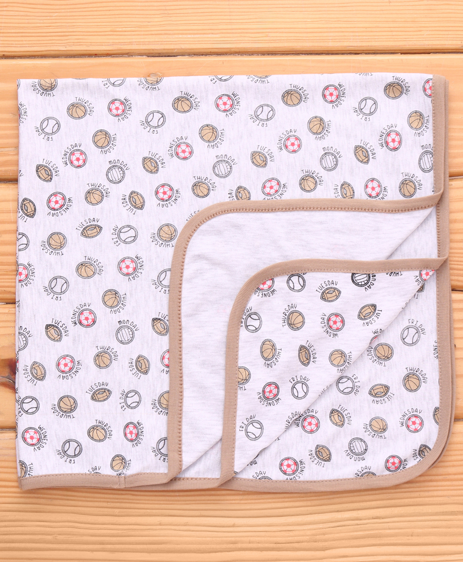 Pink Rabbit Terry Knit Towel With Penguin Print L 81 x L 81 cm - Beige-image-27