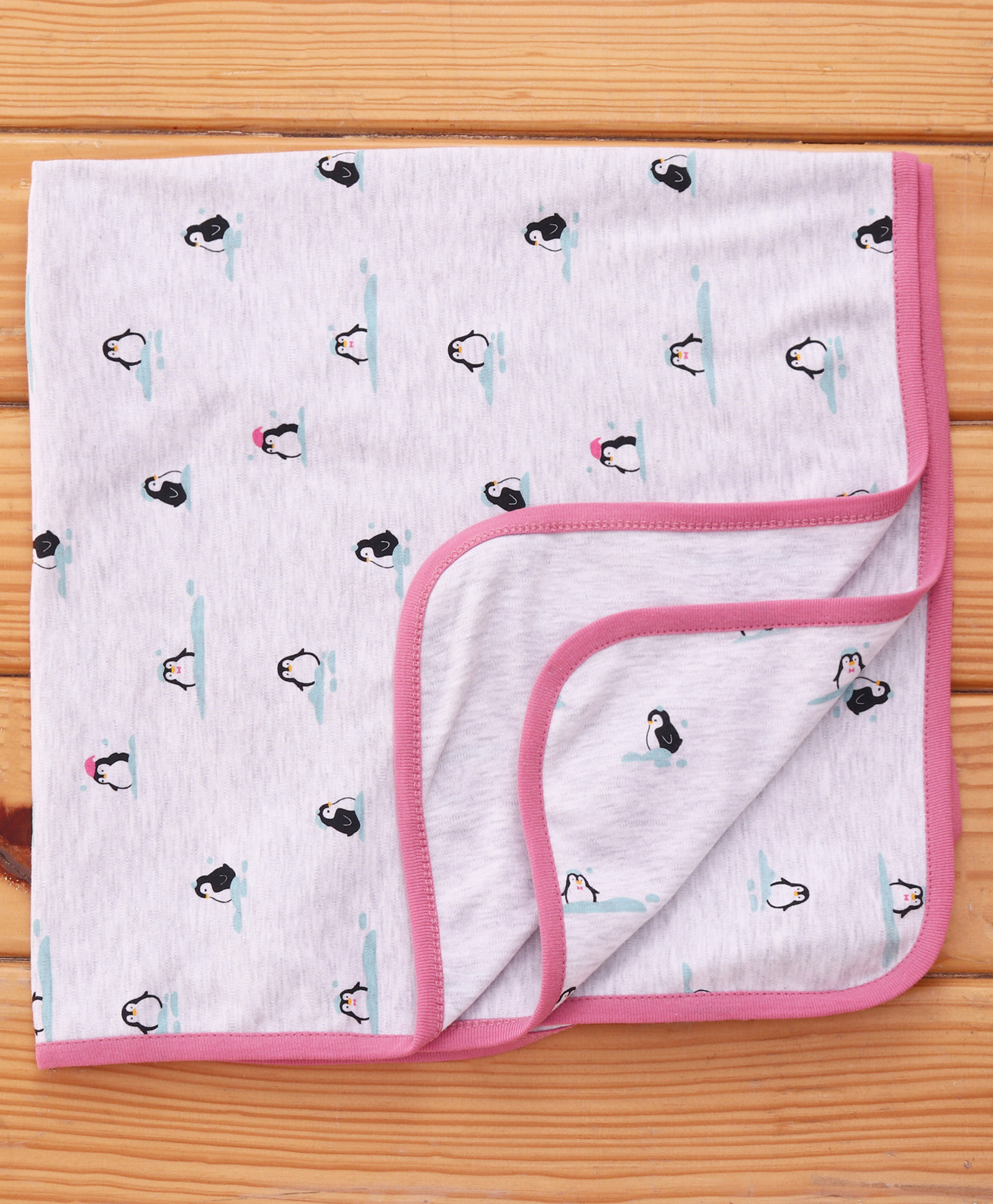 Pink Rabbit Terry Knit Towel With Bunny Print L 81 x L 81 cm - Pink-picture-27