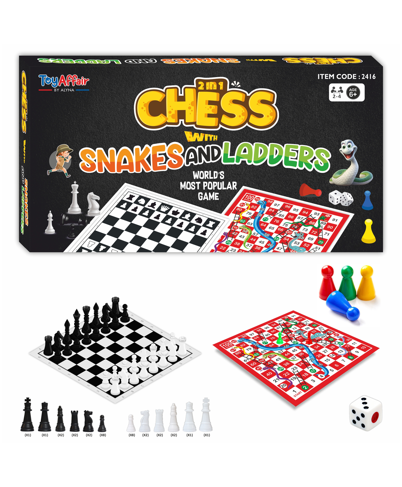 Toyaffair 18 Deluxe Chess Game Set Foldable Premium Board with Elegant Staunton Chess Pieces Large Strategy Game for Kids & Adults, Ideal for Home, Travel & Parties (Deluxe Chess)-image-28