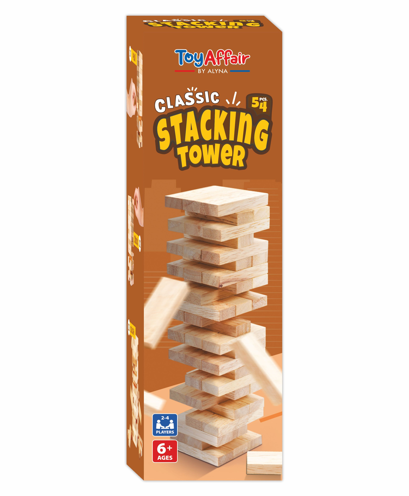 Toyaffair Stacking Tower 54 Wooden Pieces, Classic Stacking & Balance Game for Kids & Adults, Fun for Family, Parties & Group Entertainment-image-15