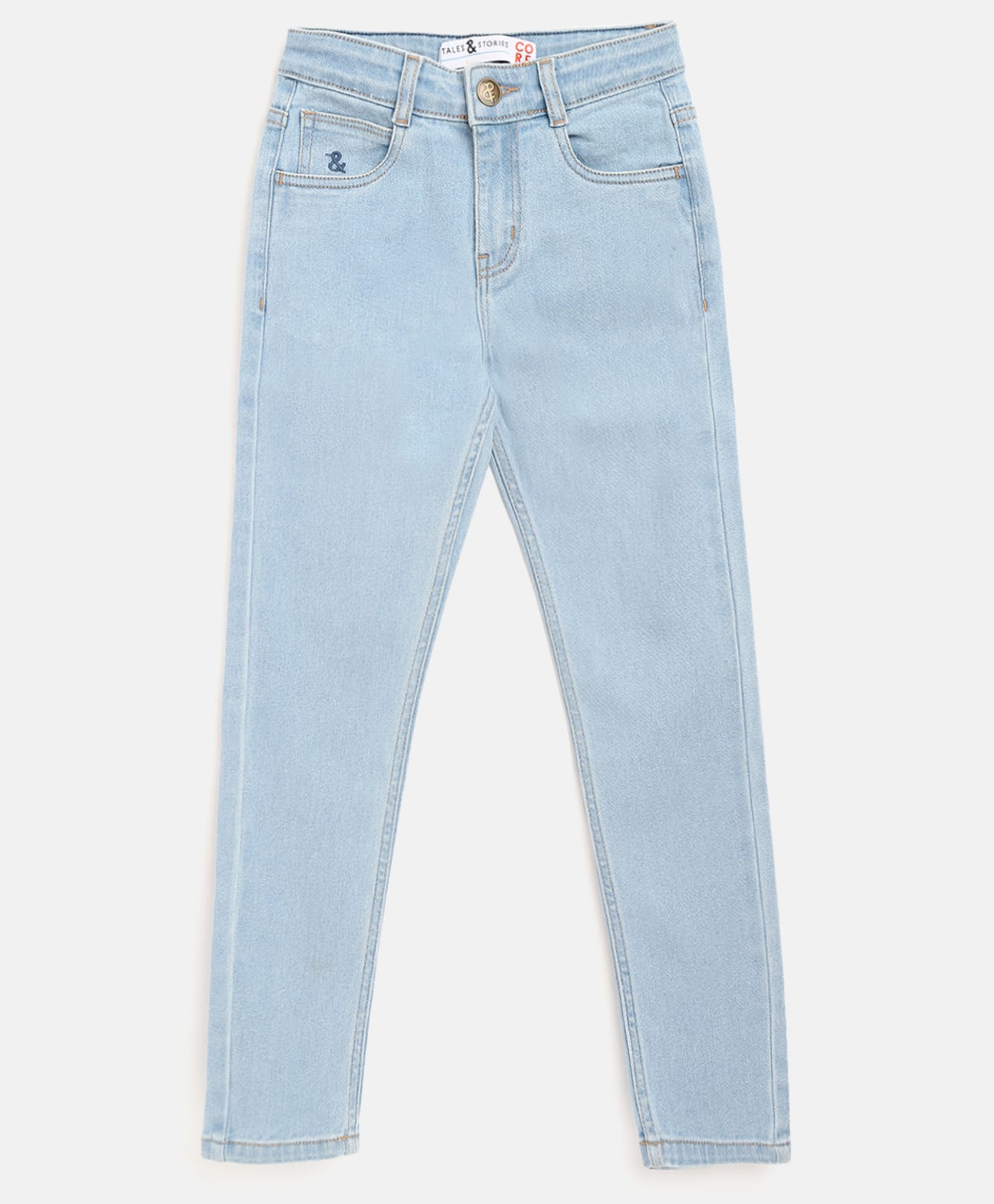 Tales & Stories Denim Woven Solid Jeans - Light Blue-picture-33