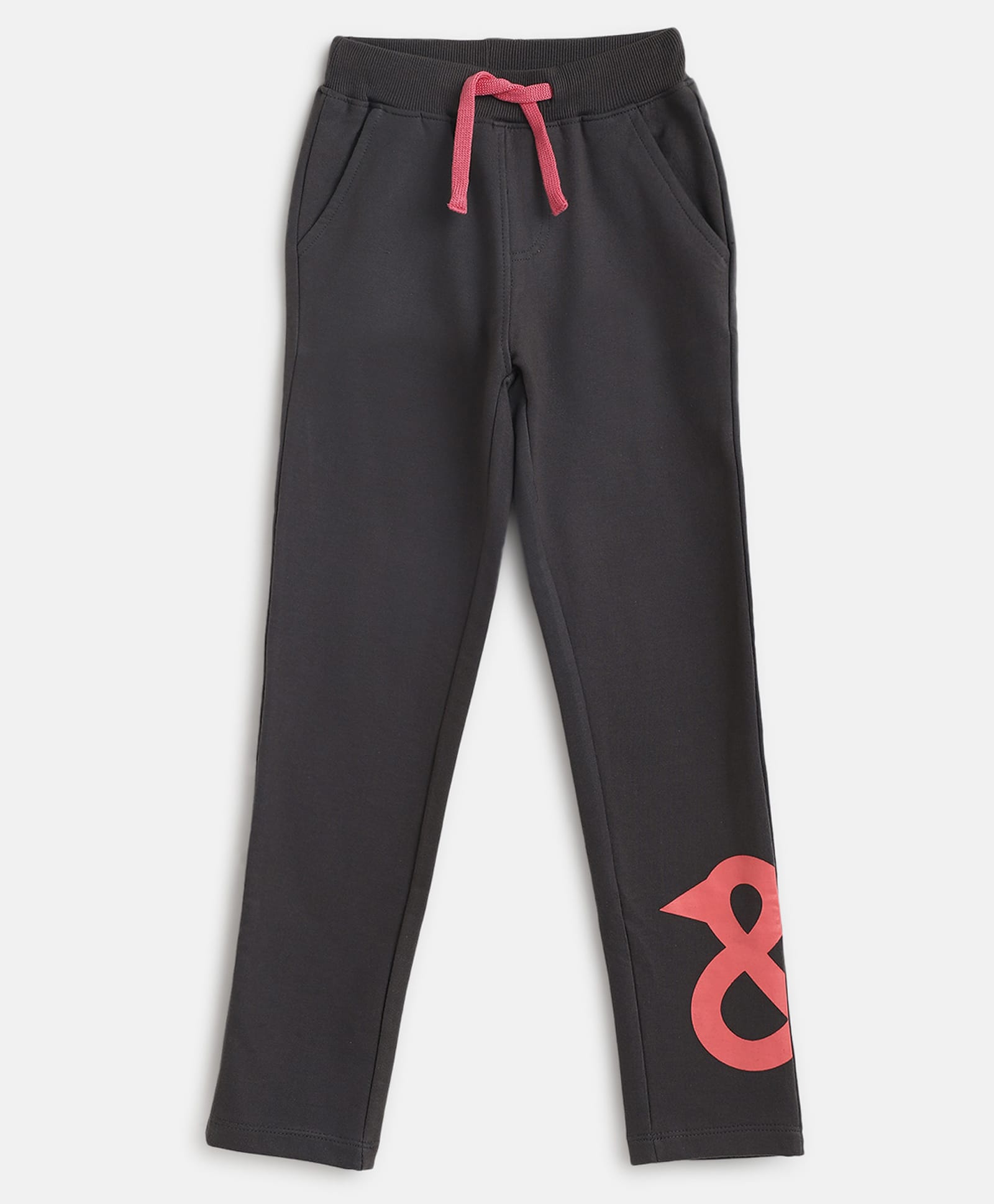 Tales & Stories Knit Brand Logo Printed Track Pants - Grey-picture-26