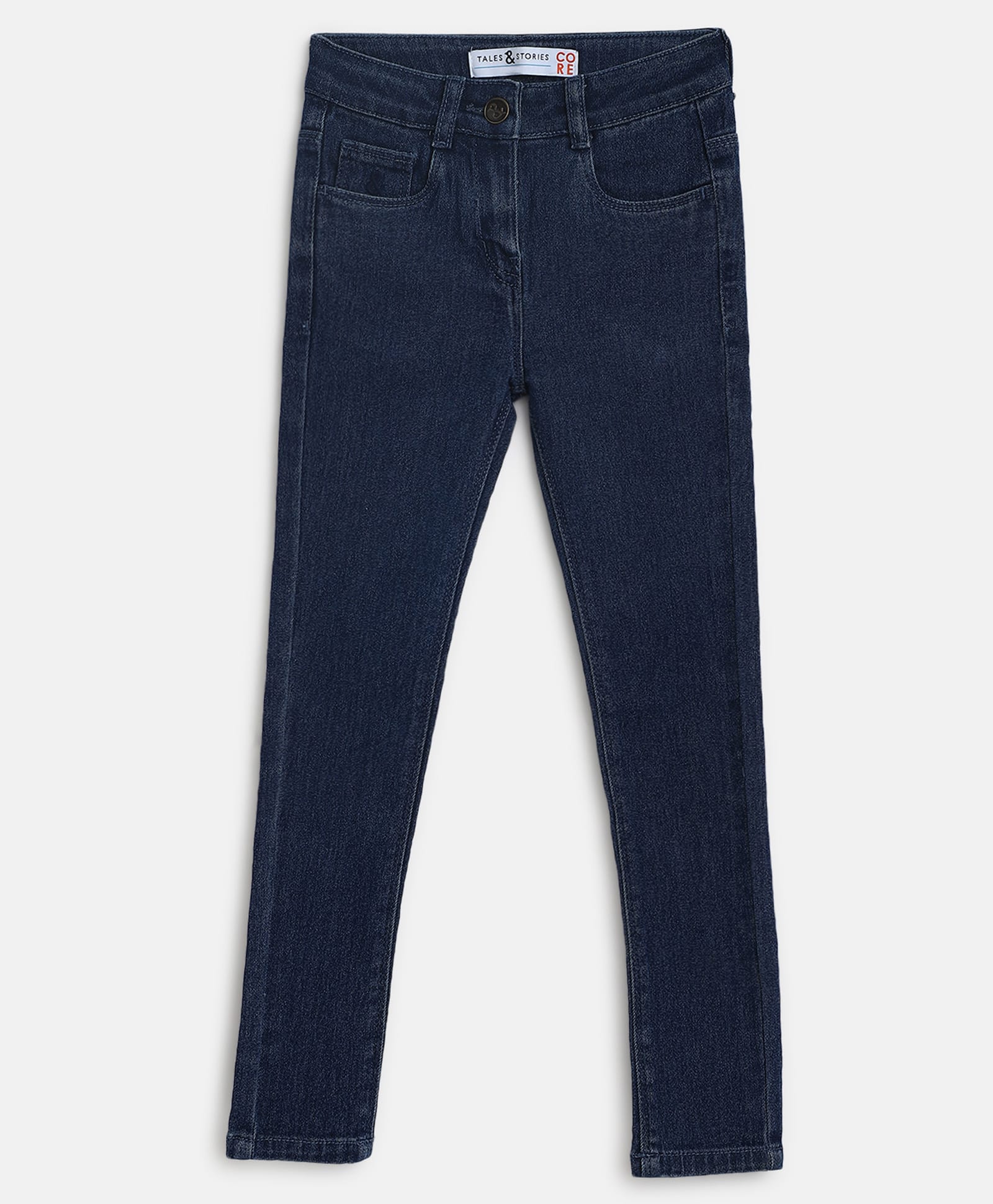 Tales & Stories Denim Woven Solid Jeans - Navy Blue-picture-37