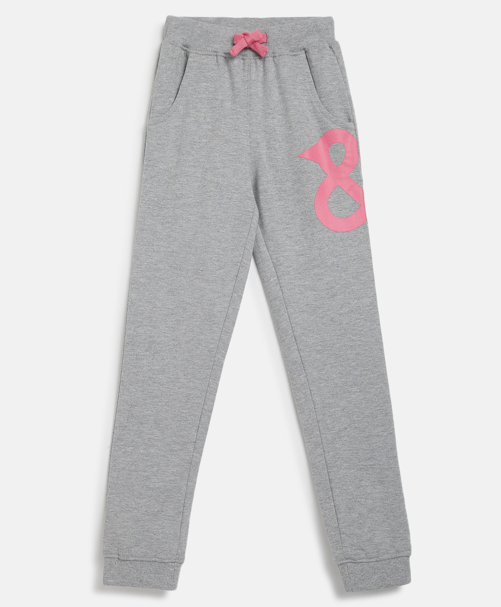 Tales & Stories Knit Brand Logo Printed Track Pants - Light Grey-picture-16