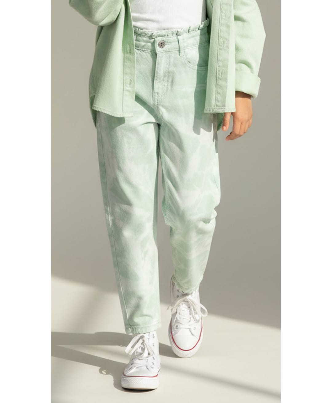 Tales & Stories Denim Woven Tie Dye Jeans - Light Green-picture-20