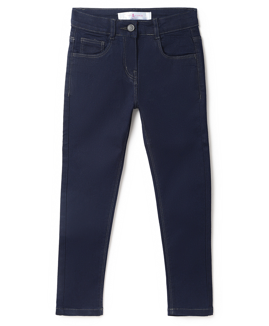 Tales & Stories Denim Woven Solid Jeans - Navy Blue-picture-29
