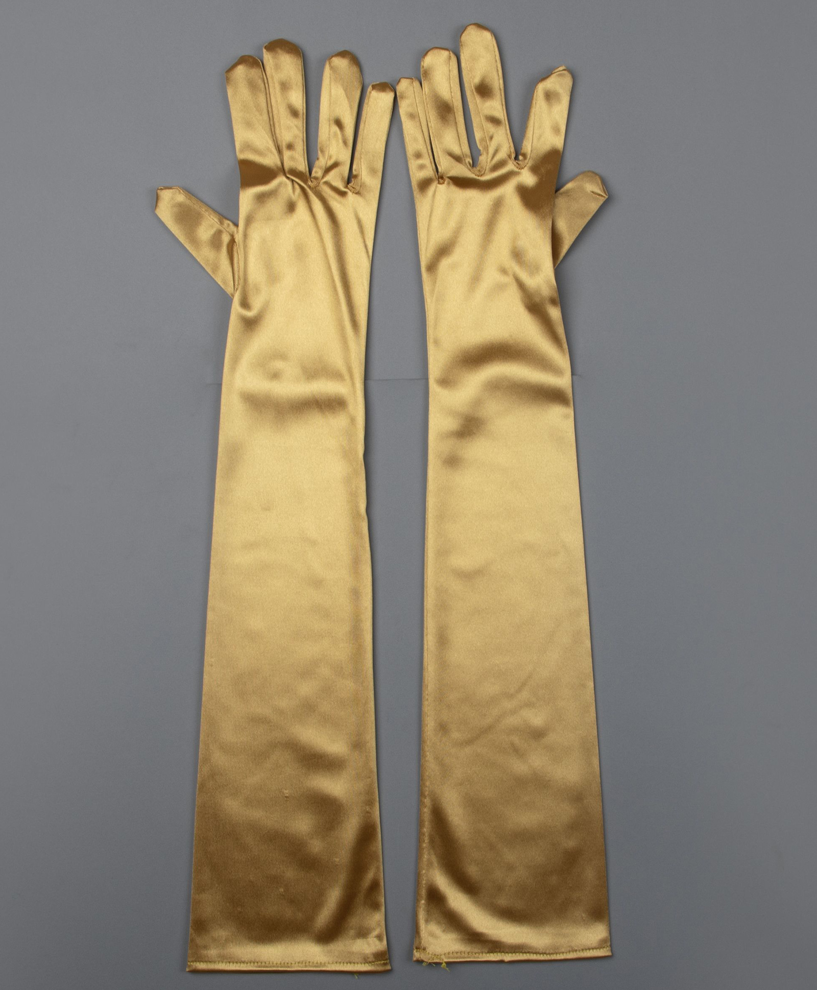 Tipy Tipy Tap Satin Solid Gloves - Golden