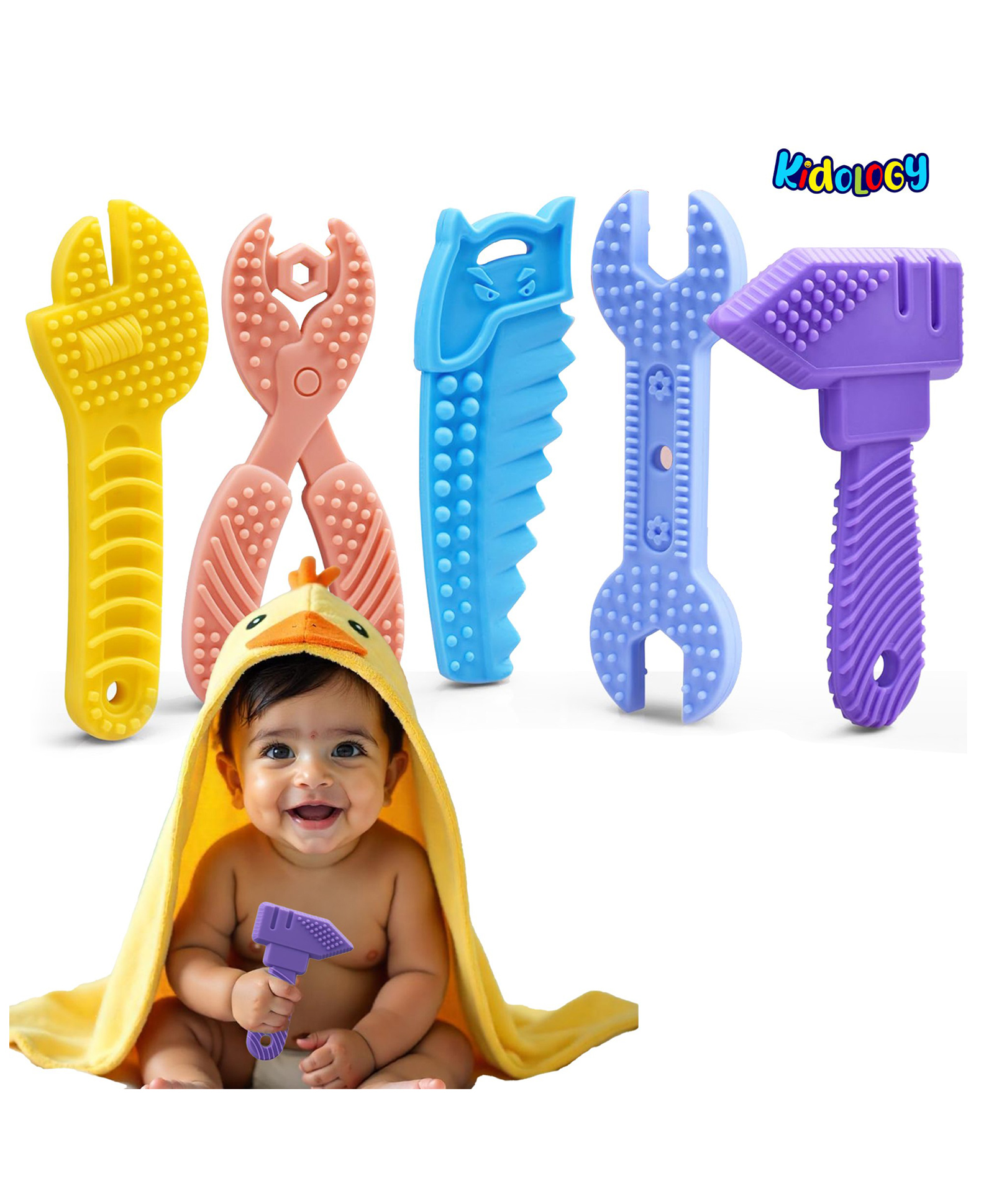 Kidology Teething Toys for Babies Pack of 5-picture-20