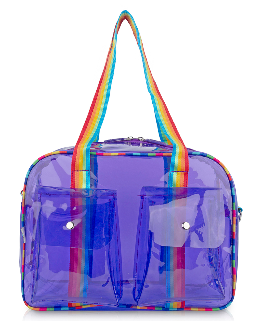 Echo Boomers Unisex Transparent Jelly Duffle Bag - Purple Height 25 cm-image-20