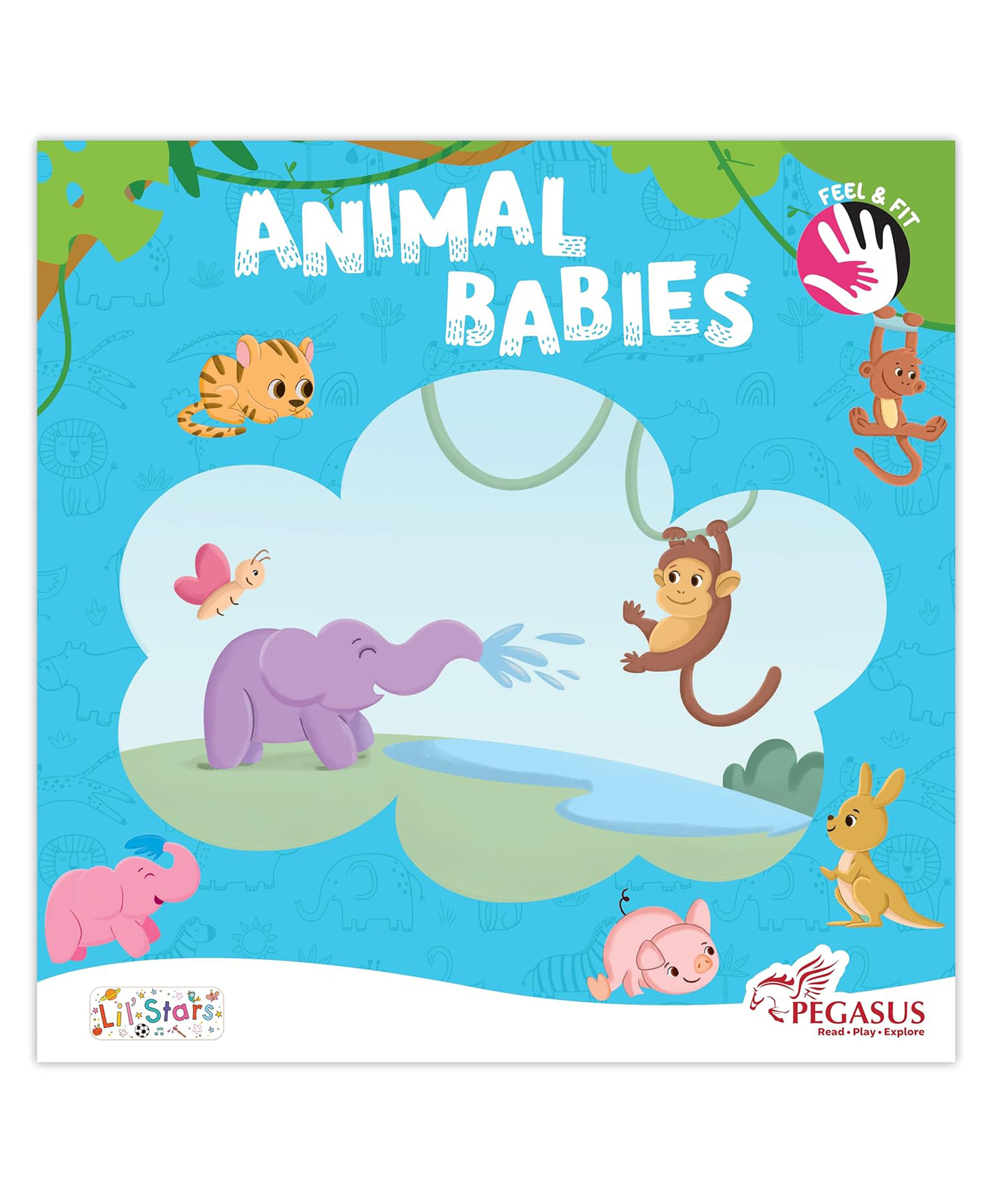 Feel and Fit: Touch & Feel Animal Babies Book - Interactive Sensory Learning Book for Kids & Toddlers-image-5