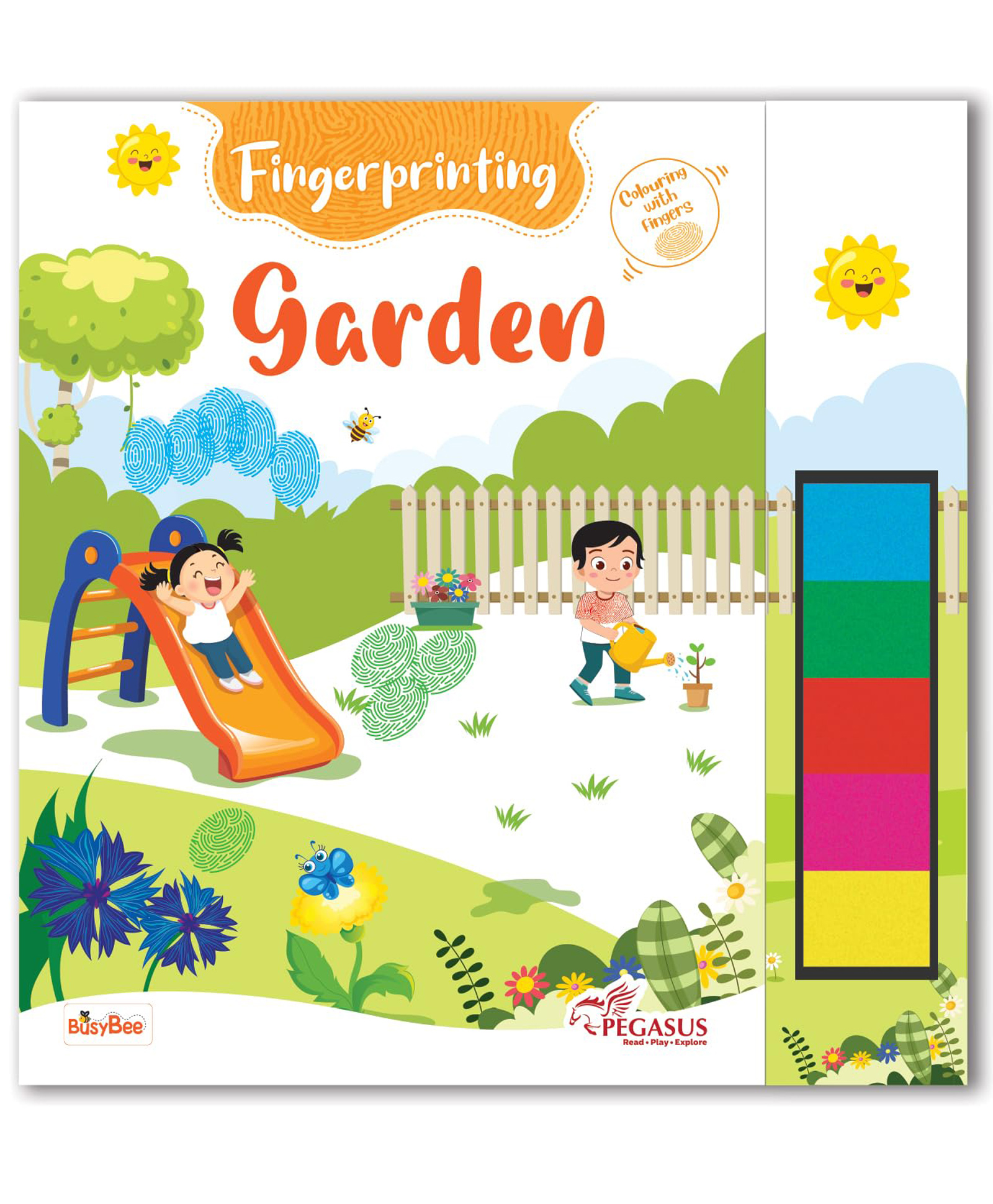 Fingerprint Coloring Book -Garden | Finger Painting Fun for Kids | Includes Colors | Spark Creativity & Imagination | Perfect Gift-image-43