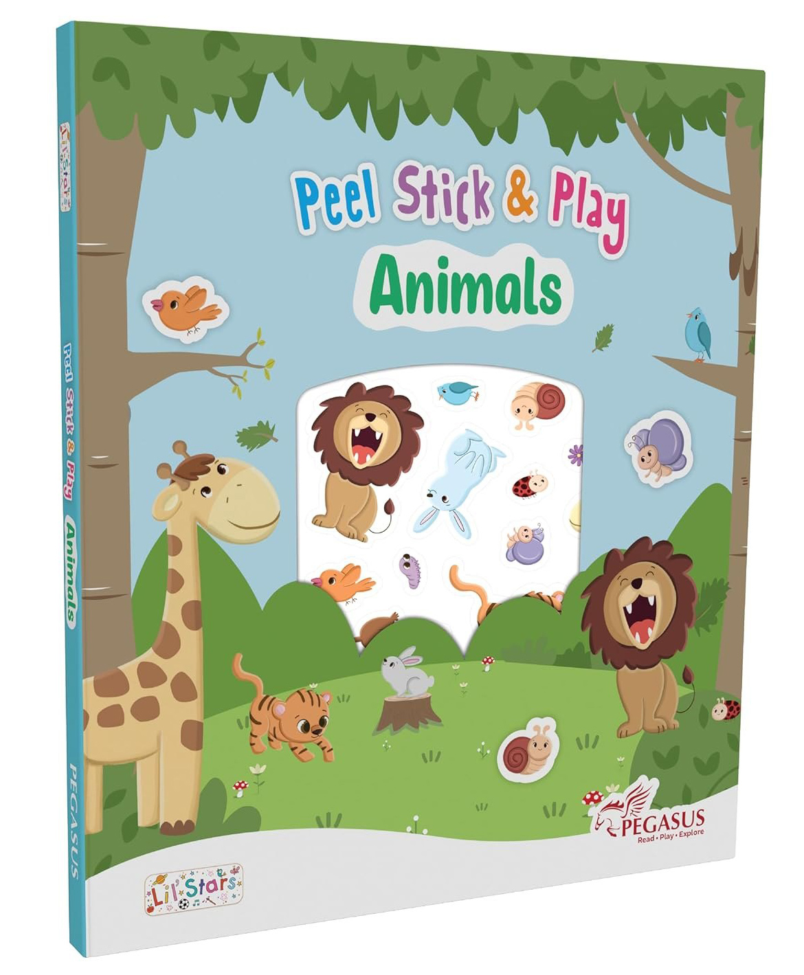 pegasus Peel, Stick, and Play Animal Reusable Puffy Stickers Book for Kids Interactive Activity Book with 100+ Stickers for Endless Fun Educational & Mess-Free Play for Toddlers & Preschoole - English-picture-18