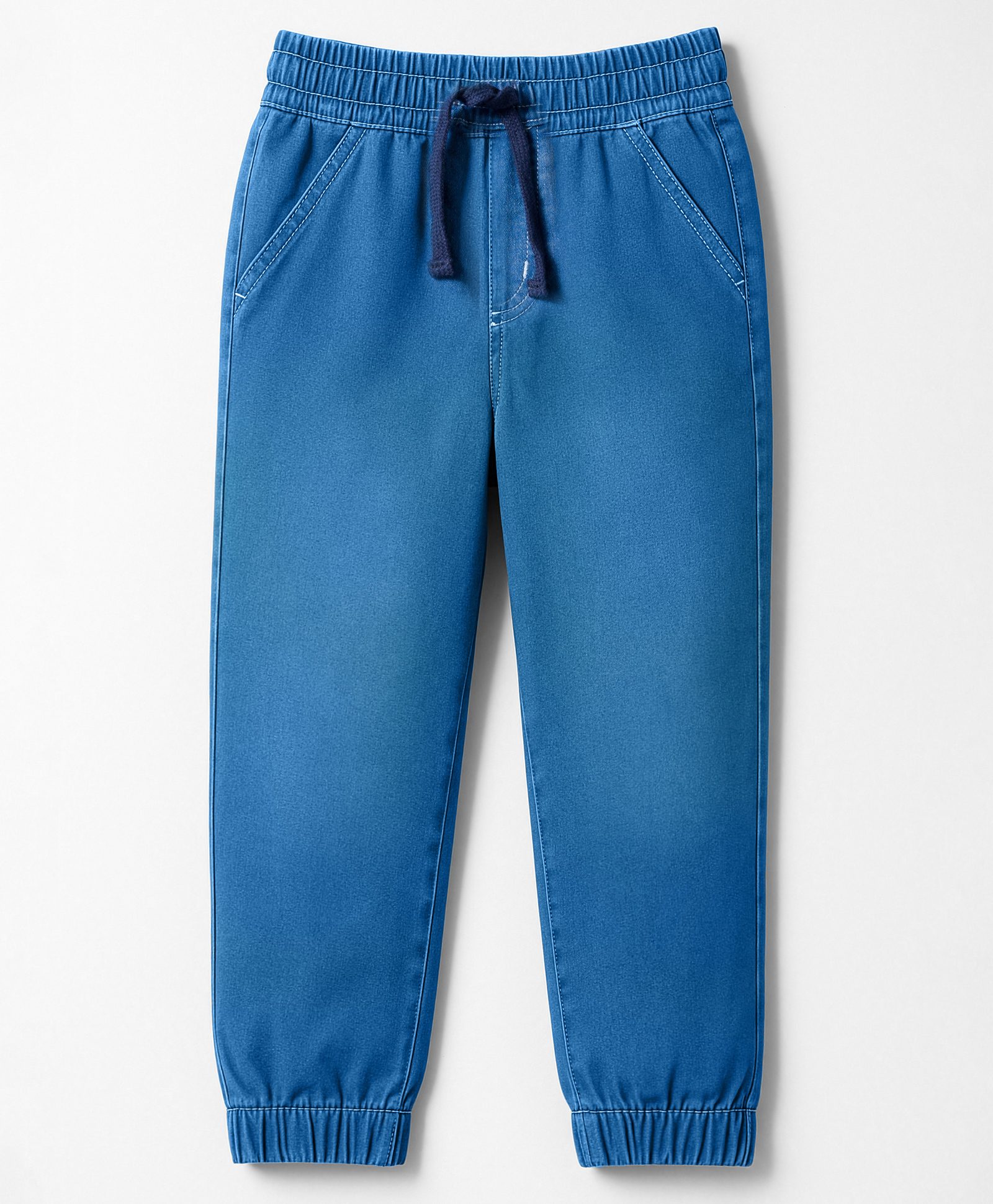 Pine Kids Denim Woven Full Length Washed Jeans - Blue-picture-35