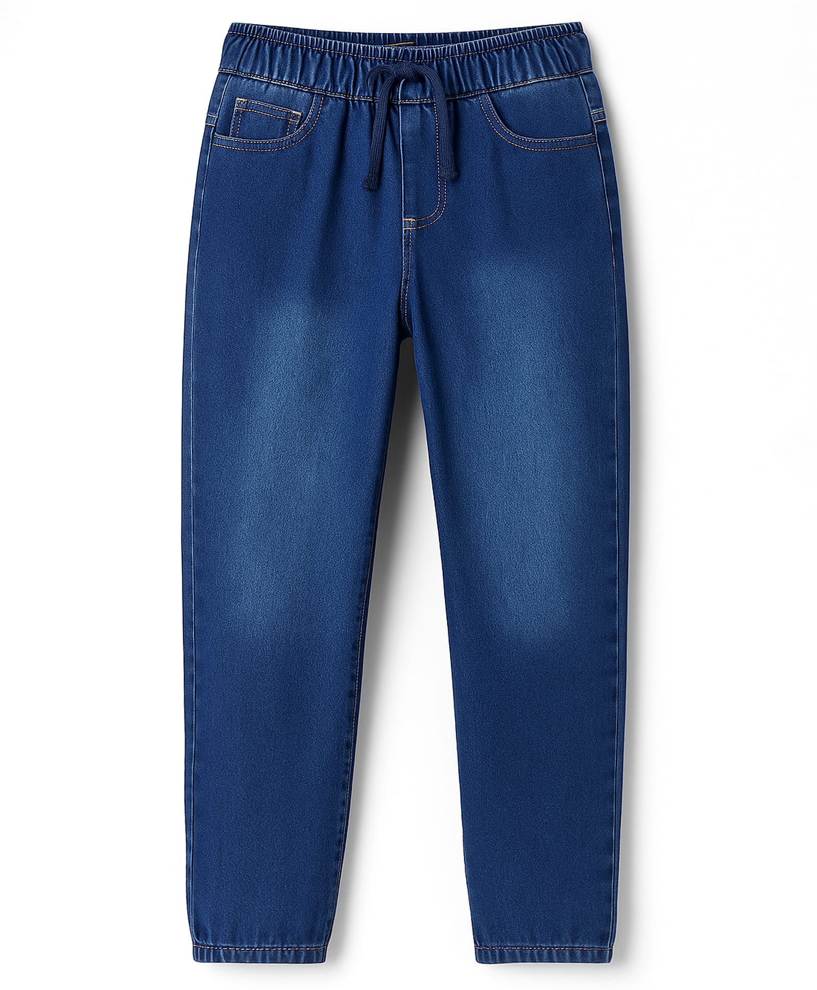Pine Kids Denim Woven Full Length Solid Color Washed Jeans - Blue-picture-17