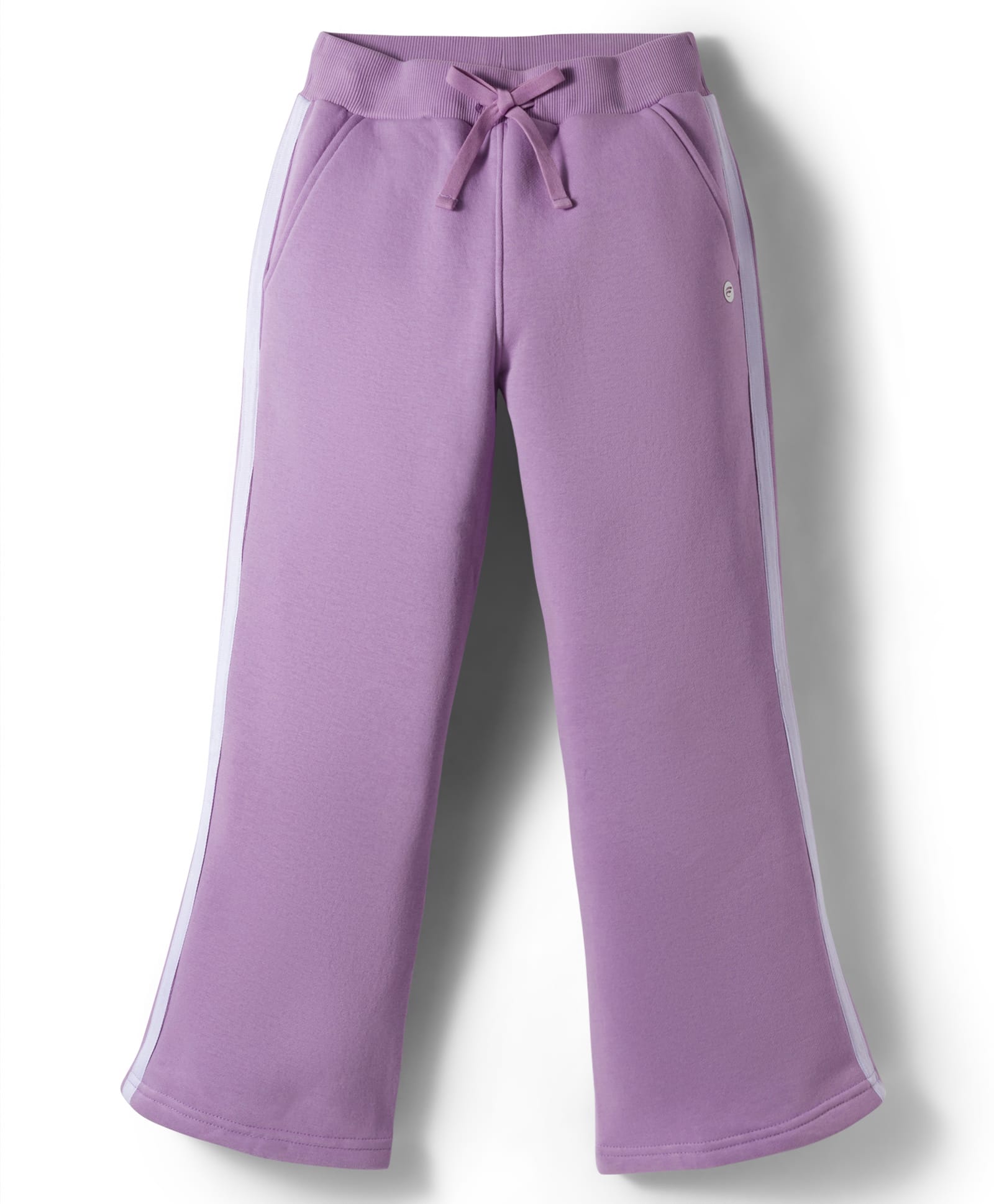 Femea Fleece Knit Side Taped Track Pants - Lavender-image-37