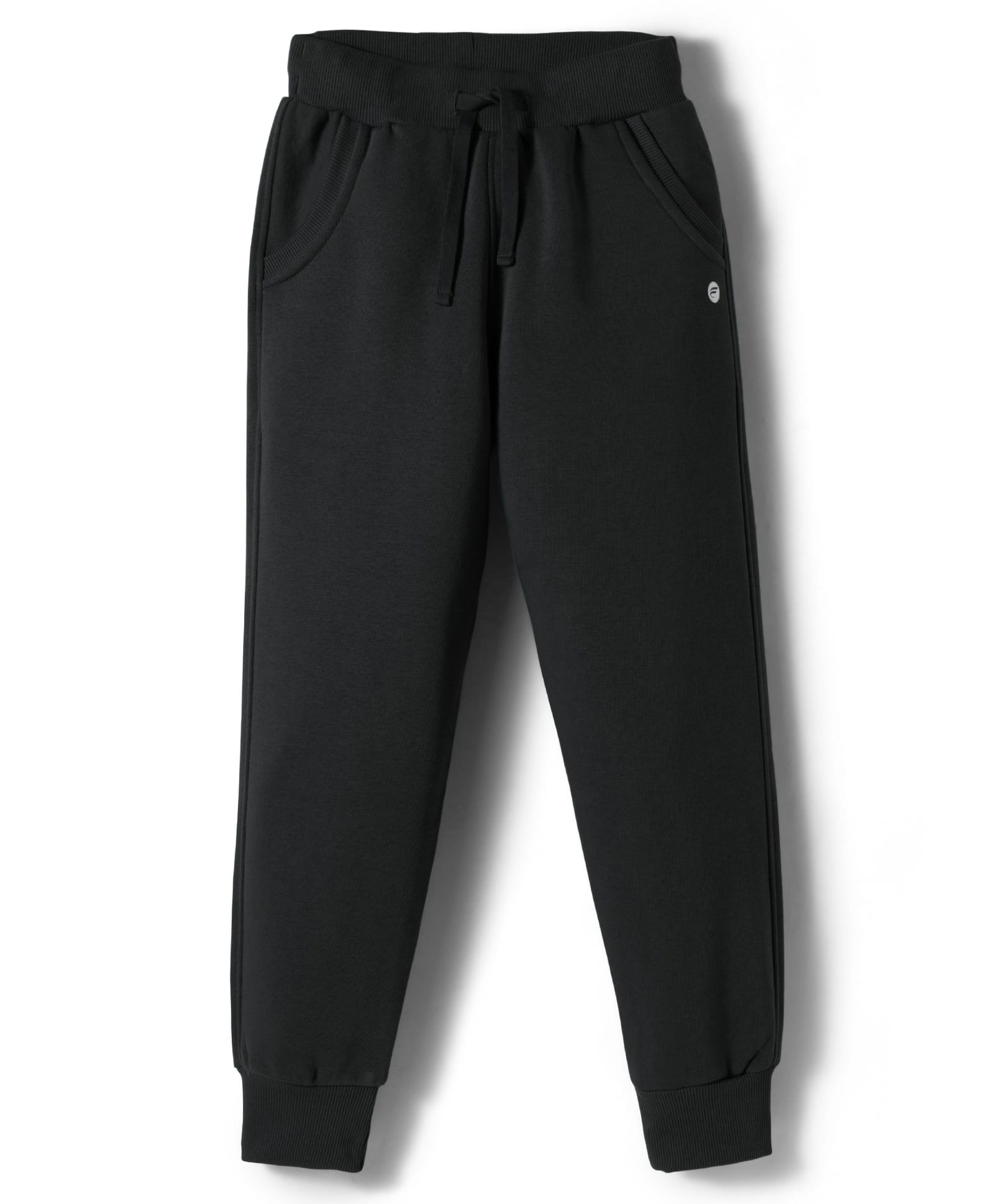 Femea Fleece Knit Solid Joggers - Black-picture-41