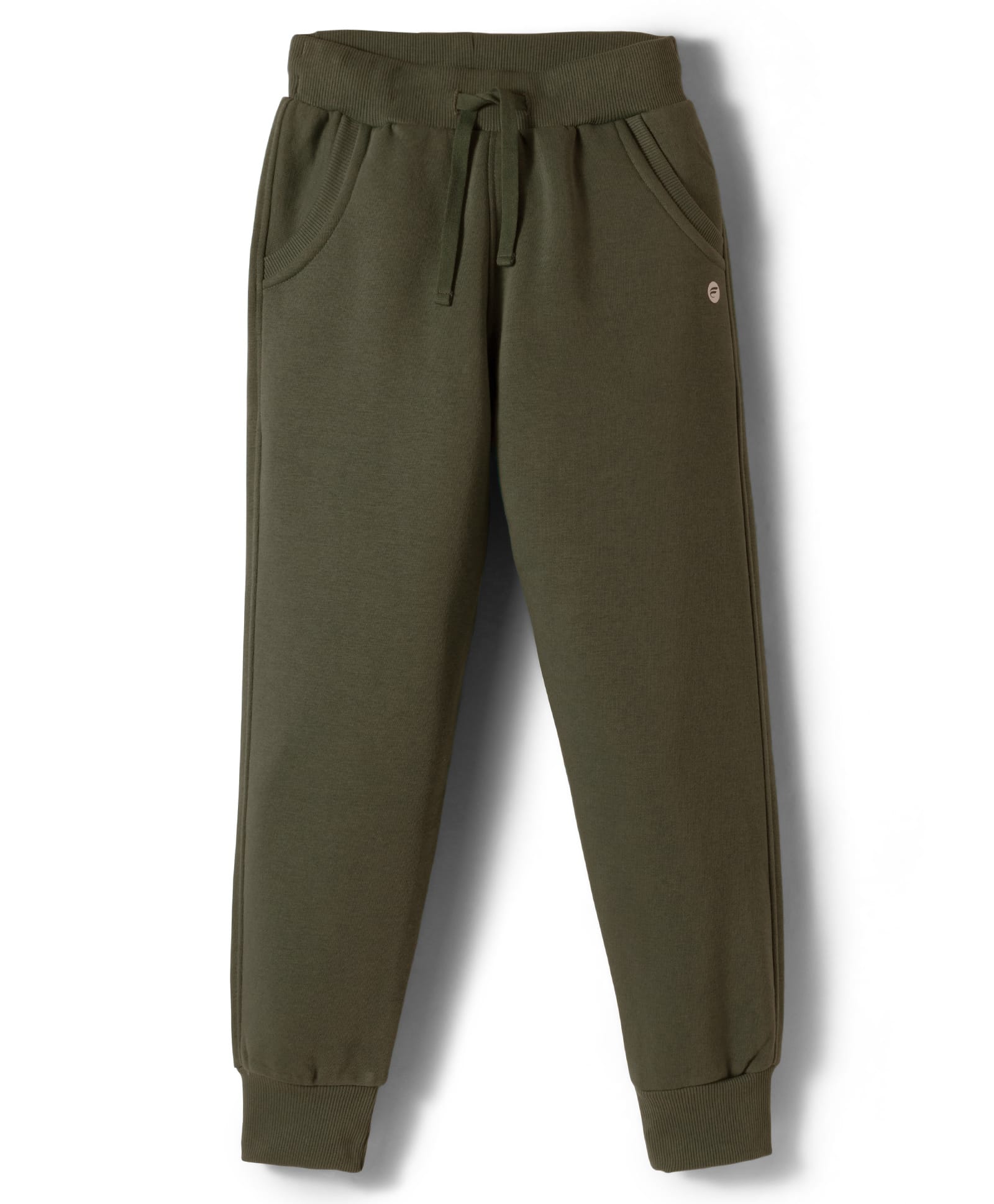 Femea Fleece Knit Solid Joggers - Olive-image-43