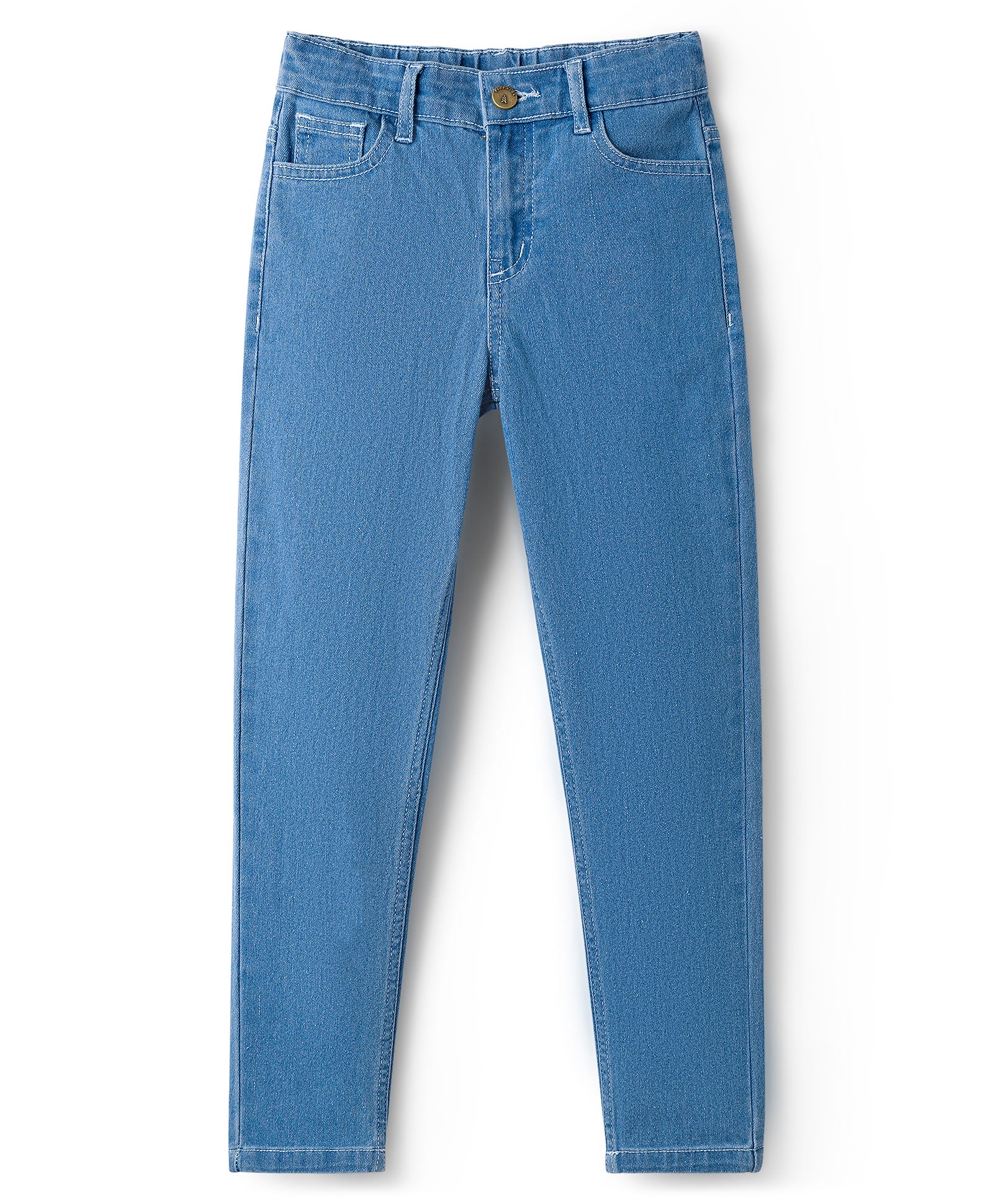 Pine Kids Woven Full Length Washed Denim Jeans - Light Blue-picture-14