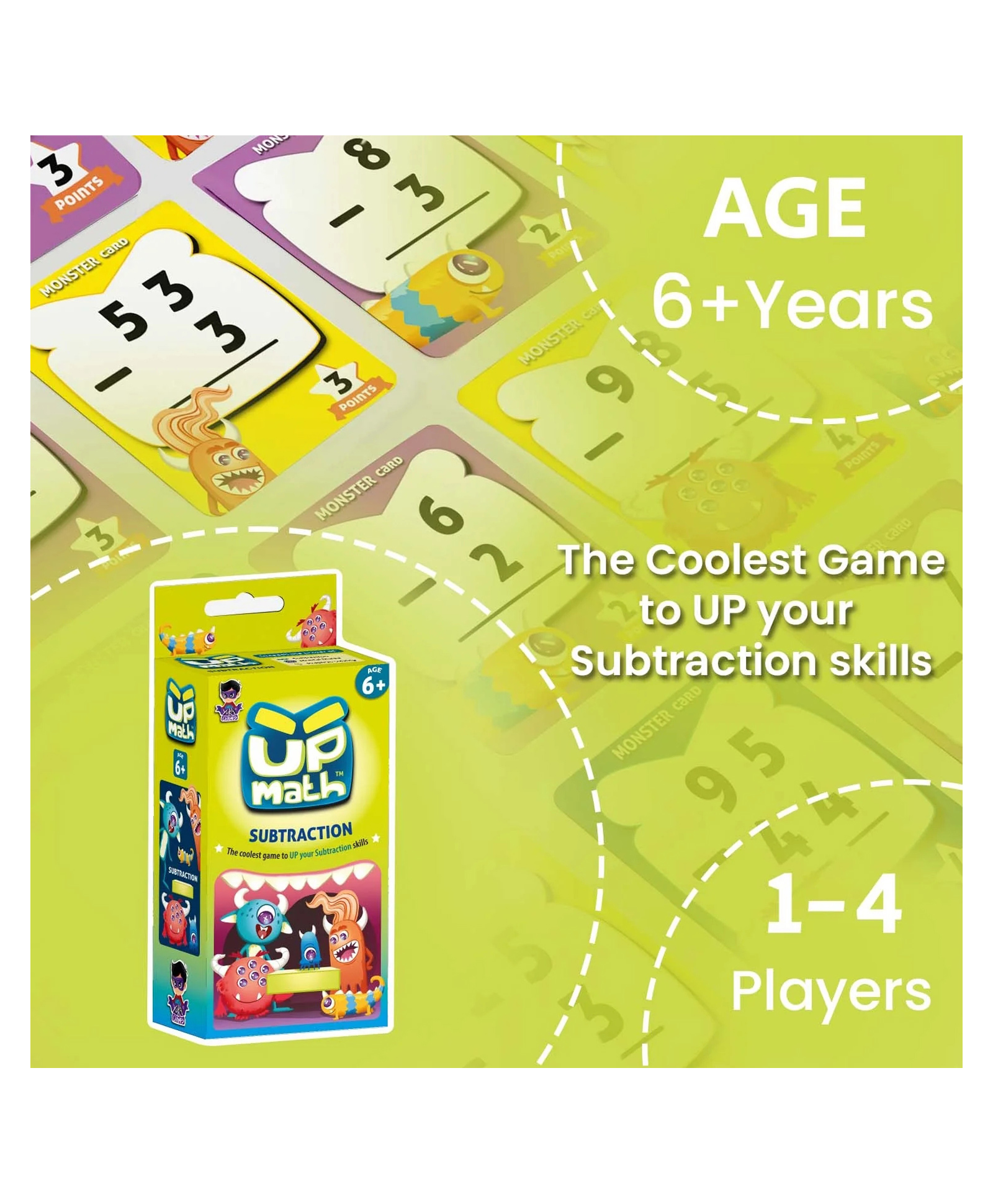 Yuka Champs Upmath Subtraction Monster Catching Subtraction Game Flash Cards - 135 Cards-picture-10