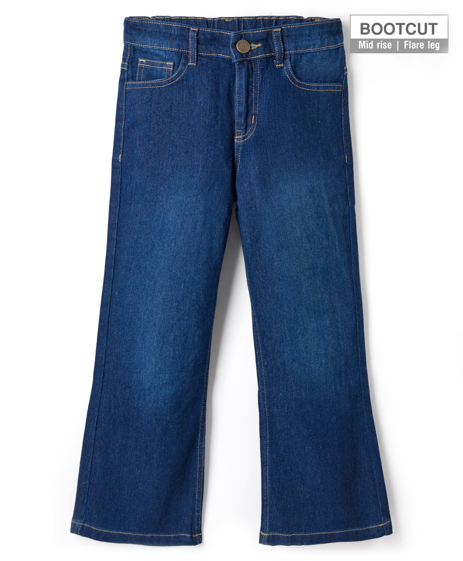 Pine Kids Denim Woven Full Length Washed Jeans With Stretch - Blue-picture-27