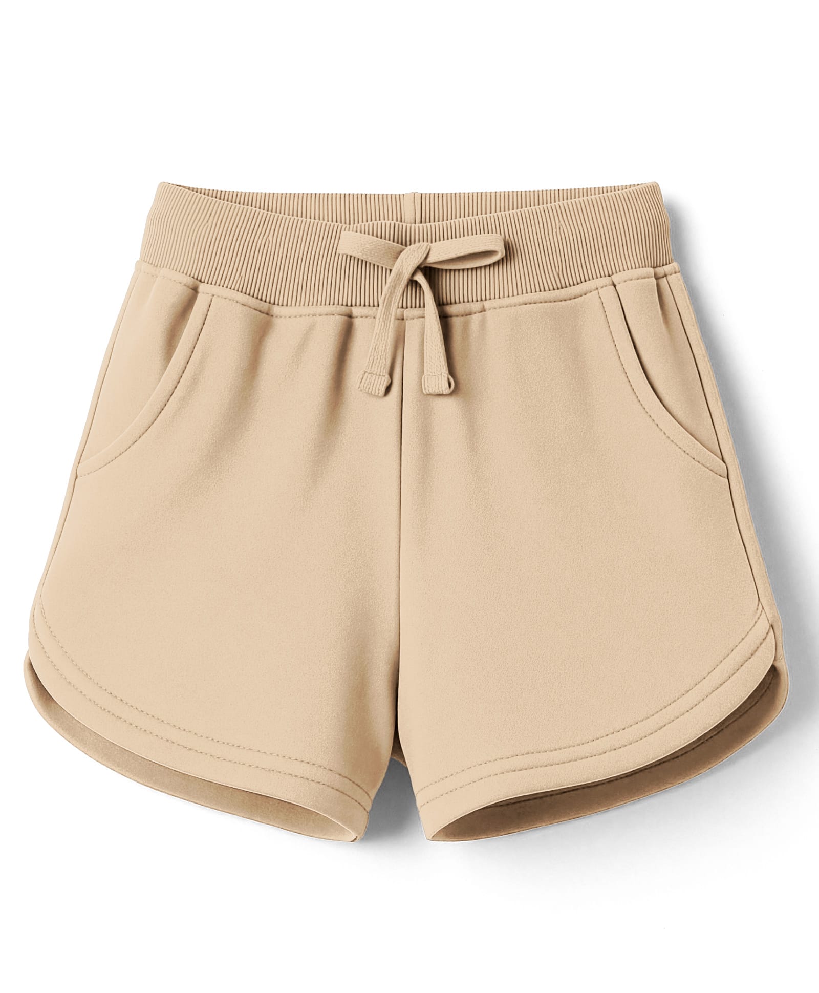 Kookie Kids India Cotton Looper Knit Above Knee Length Shorts - Beige-picture-26