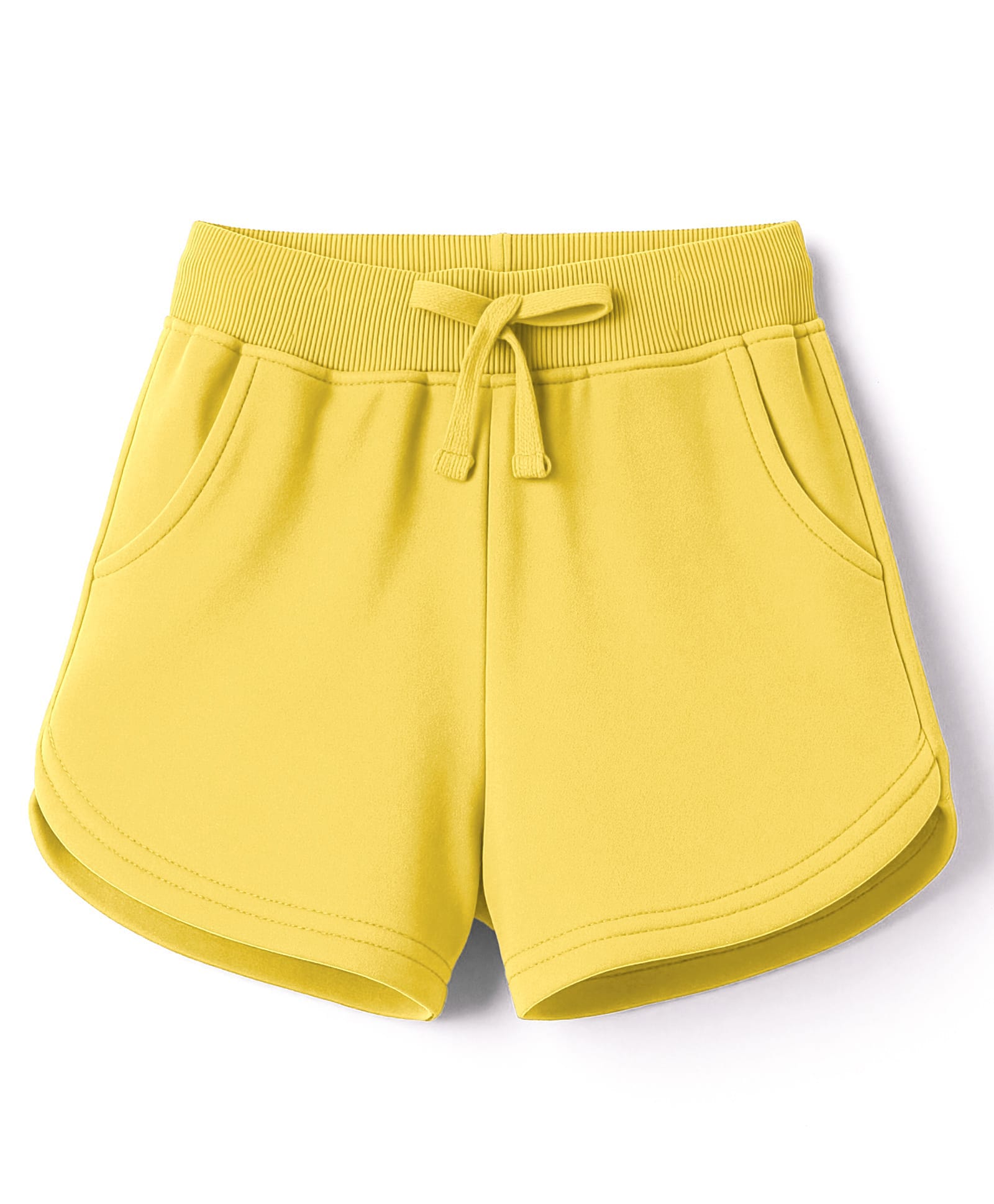 kookie kids india Kookie Kids Cotton Looper Knit Above Knee Length Solid Colour Shorts - Yellow-picture-20