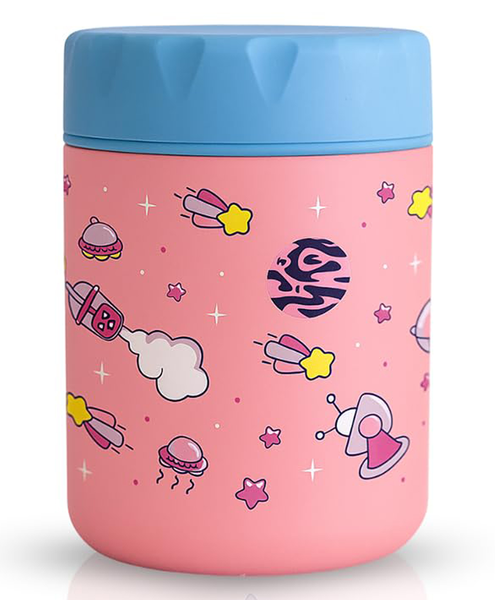 ONE AND ONLY Pink Stainless Steel Kids Food Jar 480ml Leakproof Thermal Lunch Box-picture-18