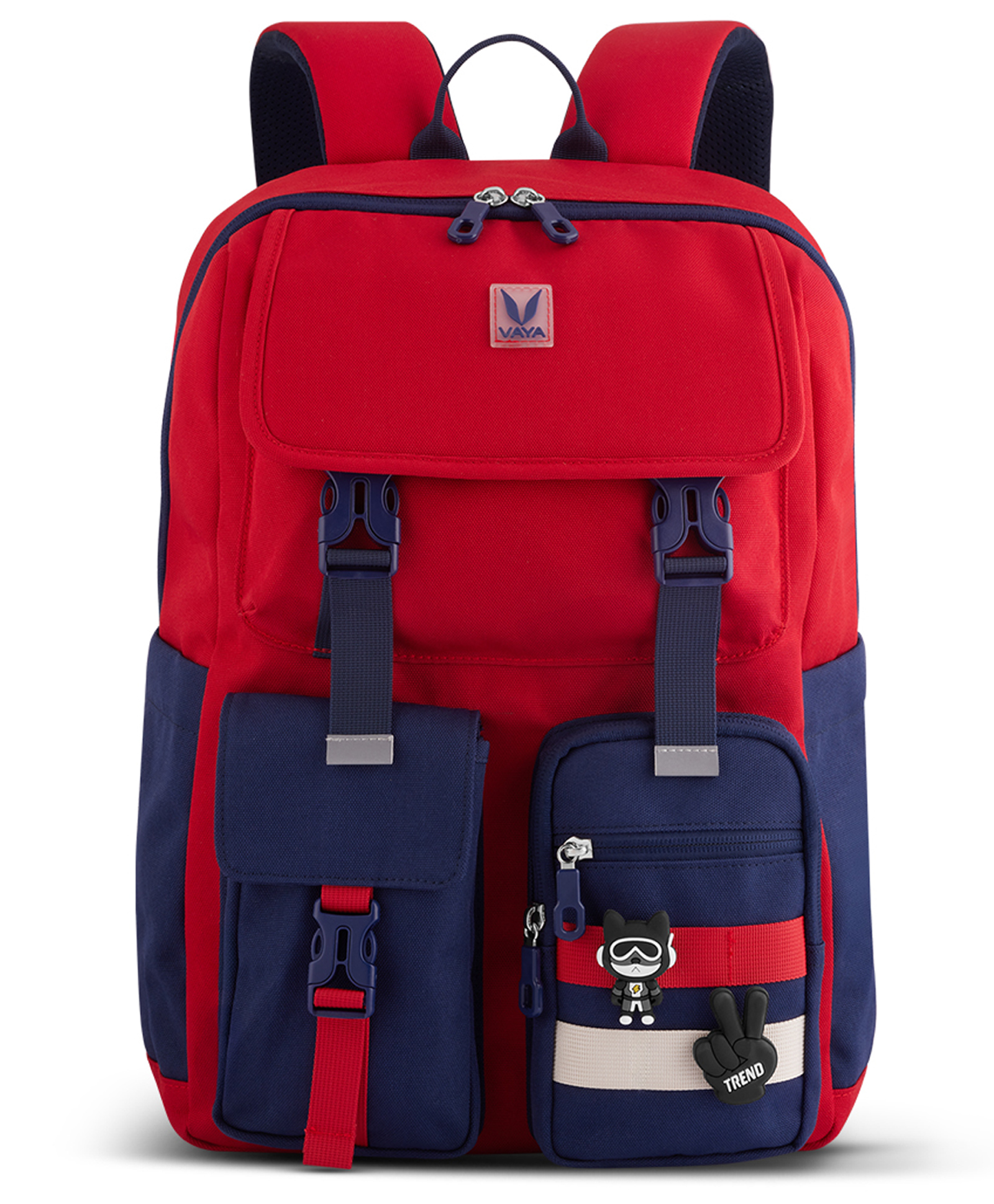VAYA PRODYGY School Bags for Boys/Girls, 22L Waterproof and Lightweight Teen Backpack for Class 6 to 10, Spacious Compartments with Comfortable Back Cushioning, Color - Red, 18 inches-picture-25