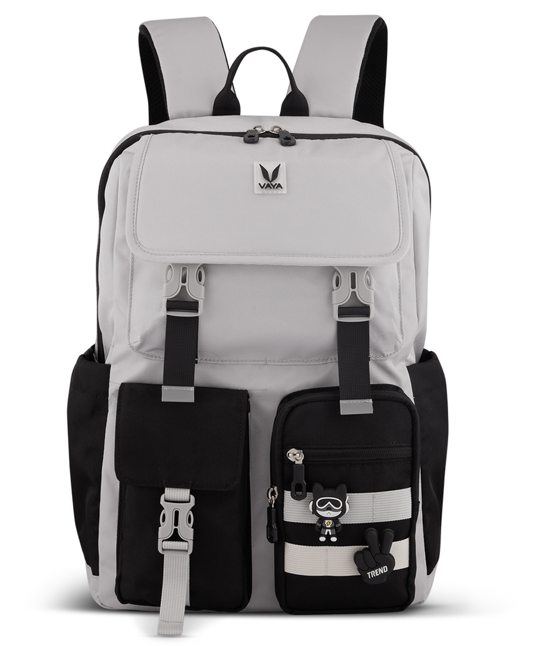 VAYA PRODYGY School Bags 22 L Waterproof and Durable Backpack for Teenagers in Class 6 to 10 Lightweight School Bag with Comfortable Back Cushioning, Color Grey - Height 17 inches-image-45
