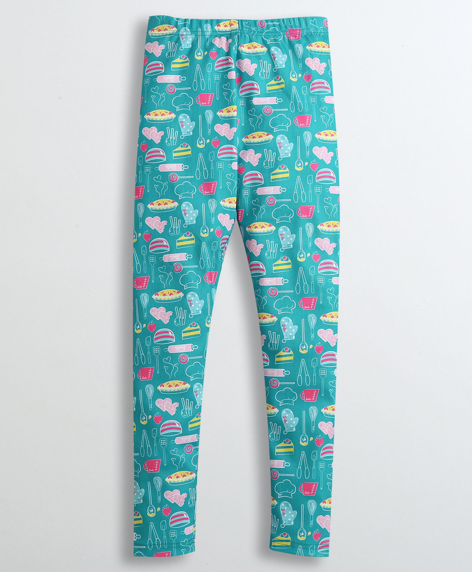 Barbie by Tiny Girl Woven Breakfast Printed Leggings - Green-picture-41