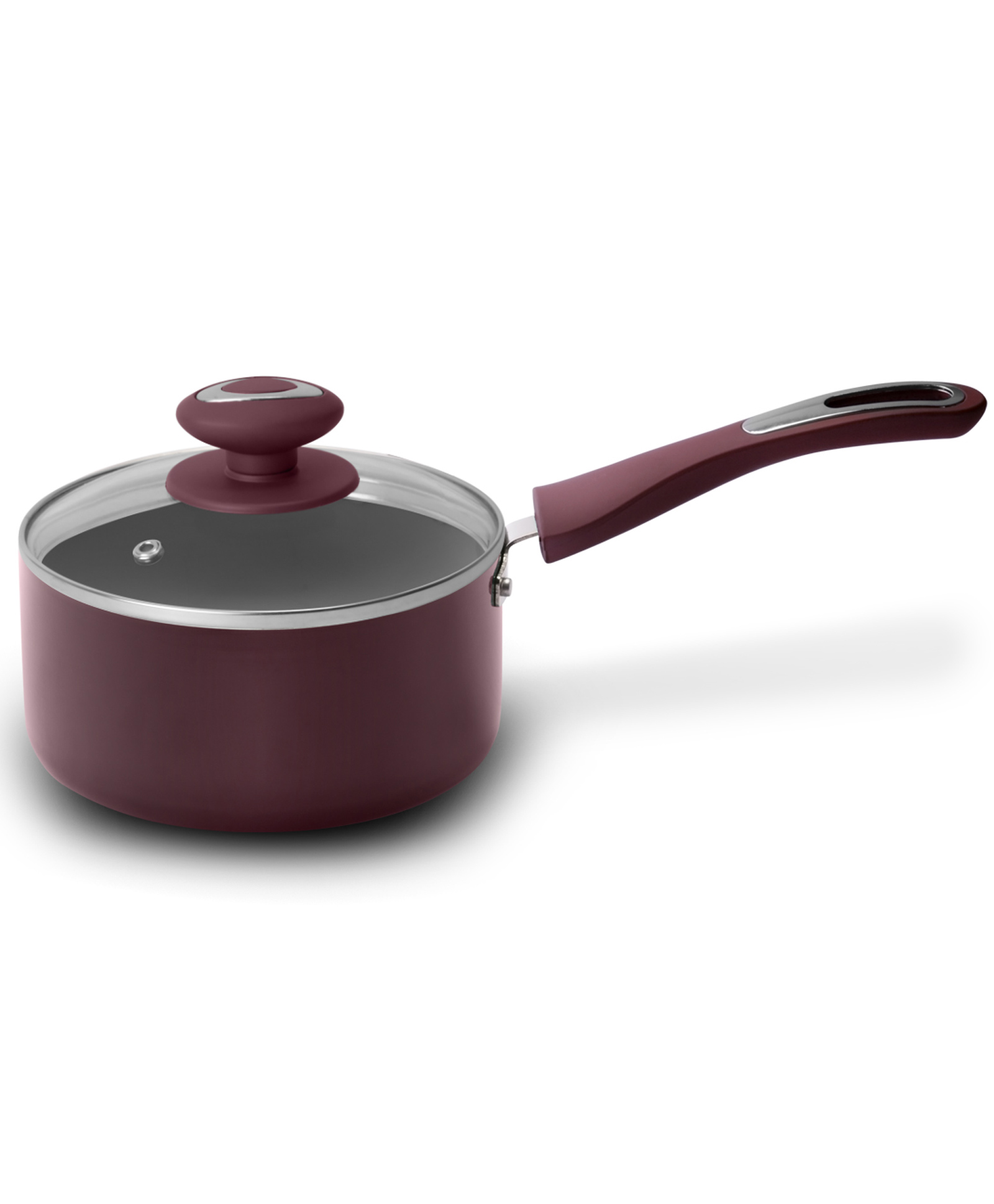 Hautechef Non-Stick Saucepan with Glass Lid 16cm, 3-Layer ILAG Swiss Coating, PFOA-Free, Induction Friendly, with Soft-Touch Matching Handle, Color Maroon - 1500 ml-image-24