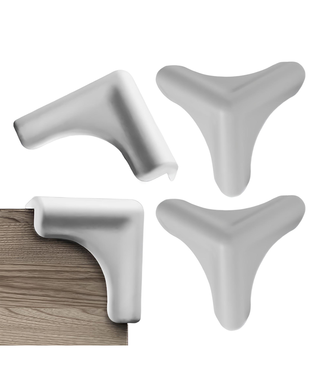 KidDough Corner Guards for Baby Safety, Soft Silicon Table Edge Protectors, Very Soft, 4Pcs/Pack-image-47