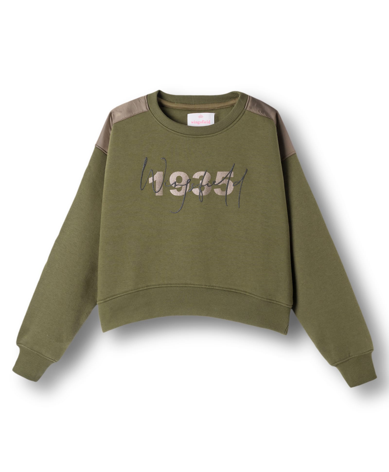Wingsfield Full Sleeves 1935 Number Printed Light Winter Sweatshirt - Olive-picture-17