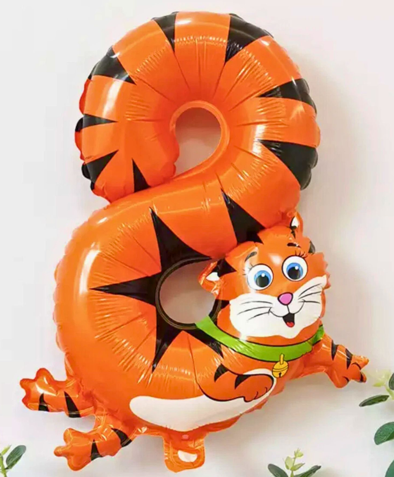 Birthday Popper Animal Number Foil Balloon | No. 8| Jungle Theme Cartoon Balloons for Birthday Decoration | Self-Sealing, Double-Sided Print | Air or Helium Fillable | 40x35 cm Kids Party Supplies-image-35