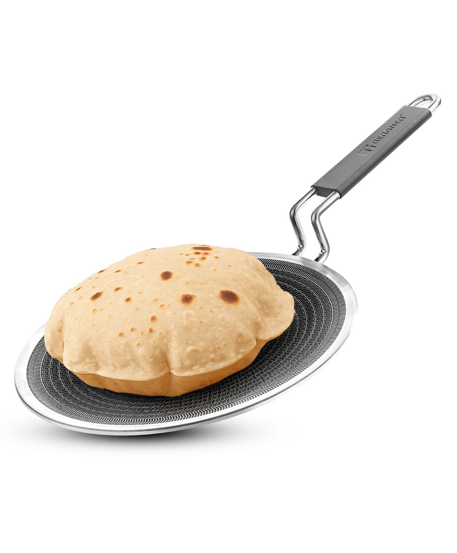 Bergner Hi-Tech Tri-Ply Stainless Steel 22cm Roti Tawa | Silver-image-4