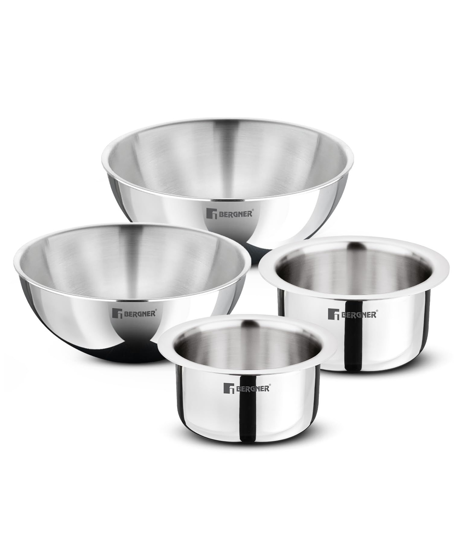 Bergner TriPro Tri-Ply Stainless Steel 4 Pc Cookware Set | Silver-image-26