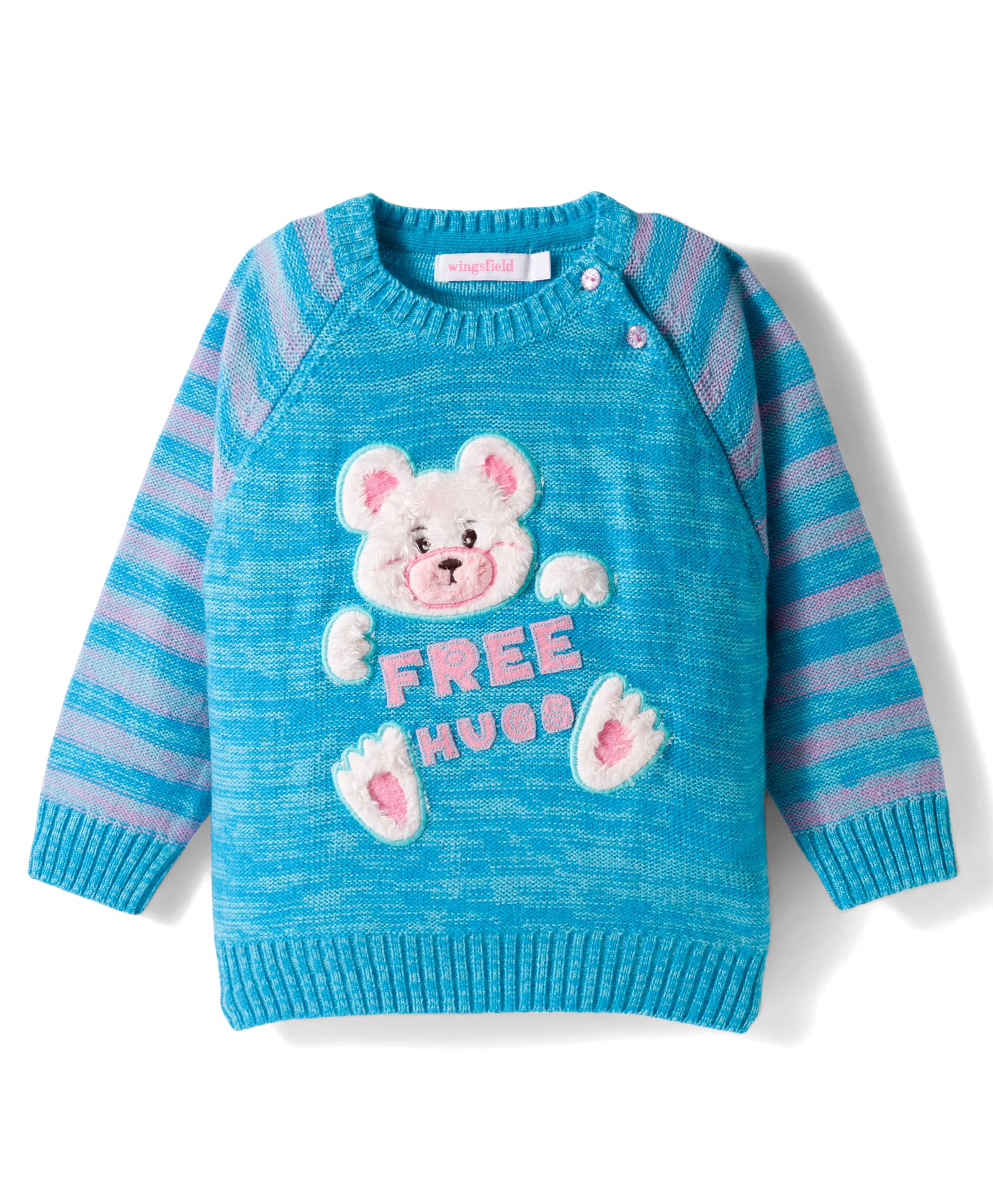 Wingsfield Full Sleeves Animal Designed Fur Detailed Sweater - Blue-picture-40