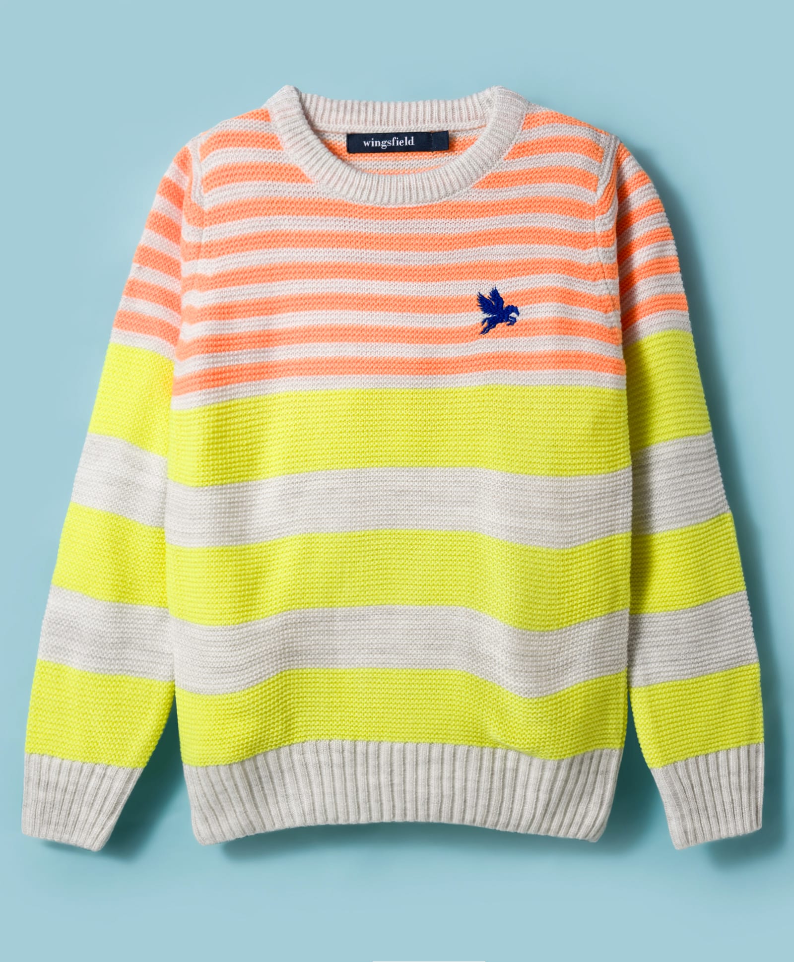 Wingsfield Full Sleeves Pegasus Embroidered Sweater - Multi Colour-image-9