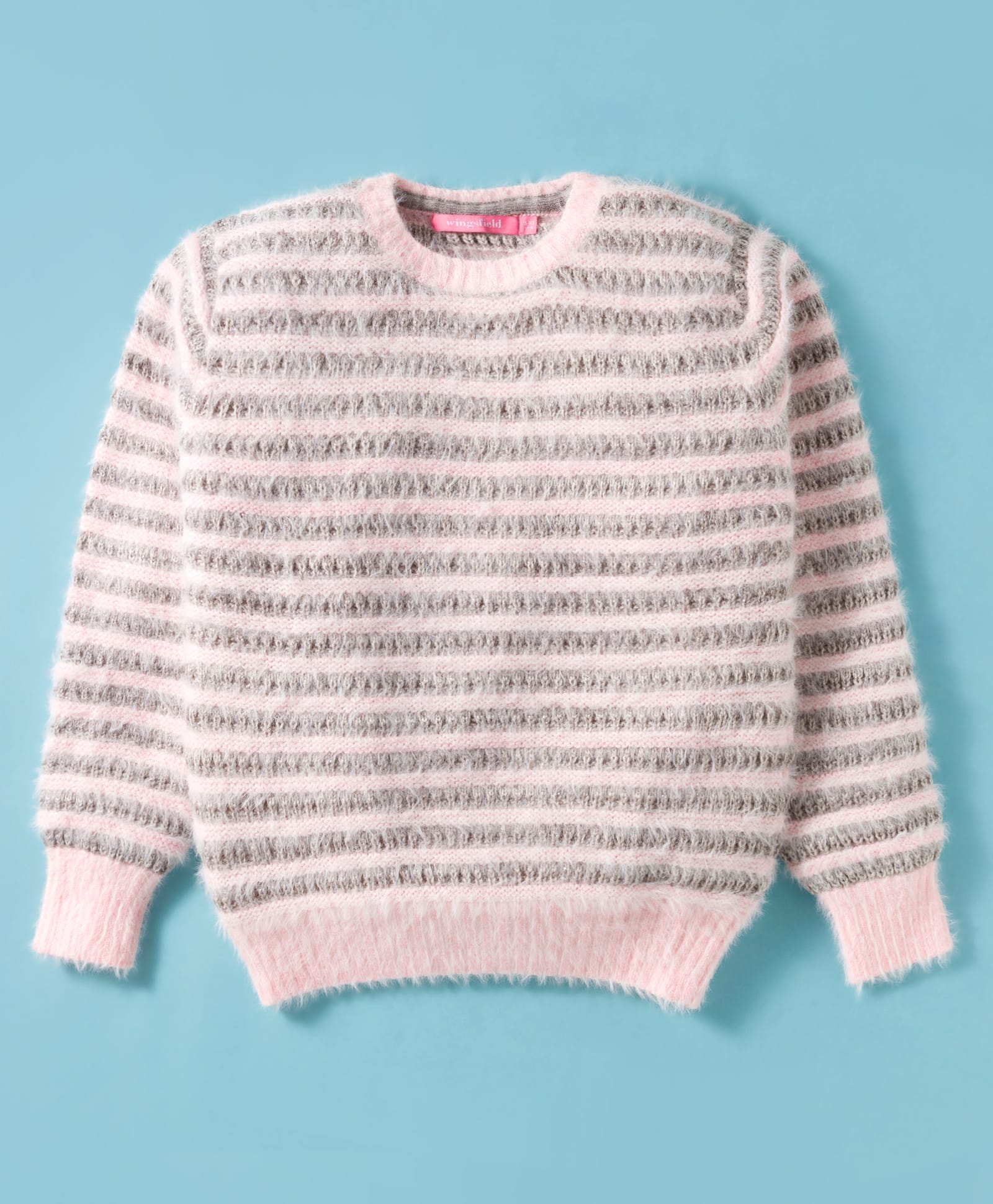 Wingsfield Full Sleeves Striped Sweater - Pink-picture-32