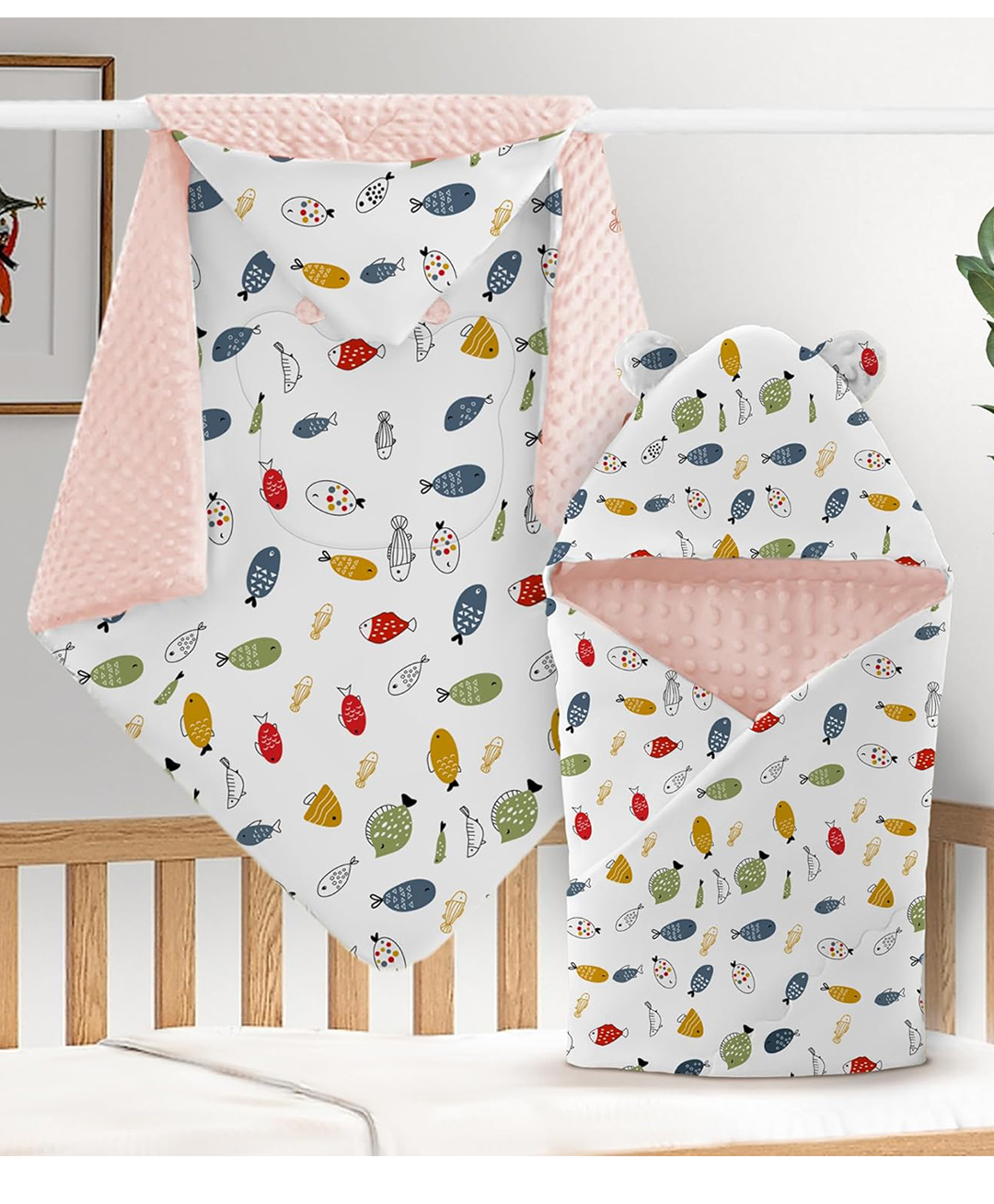 StarAndDaisy Swaddle Blanket for Newborn Baby Wrap Swaddler Baby Blankets & Swaddles for Newborn - Pink-image-29