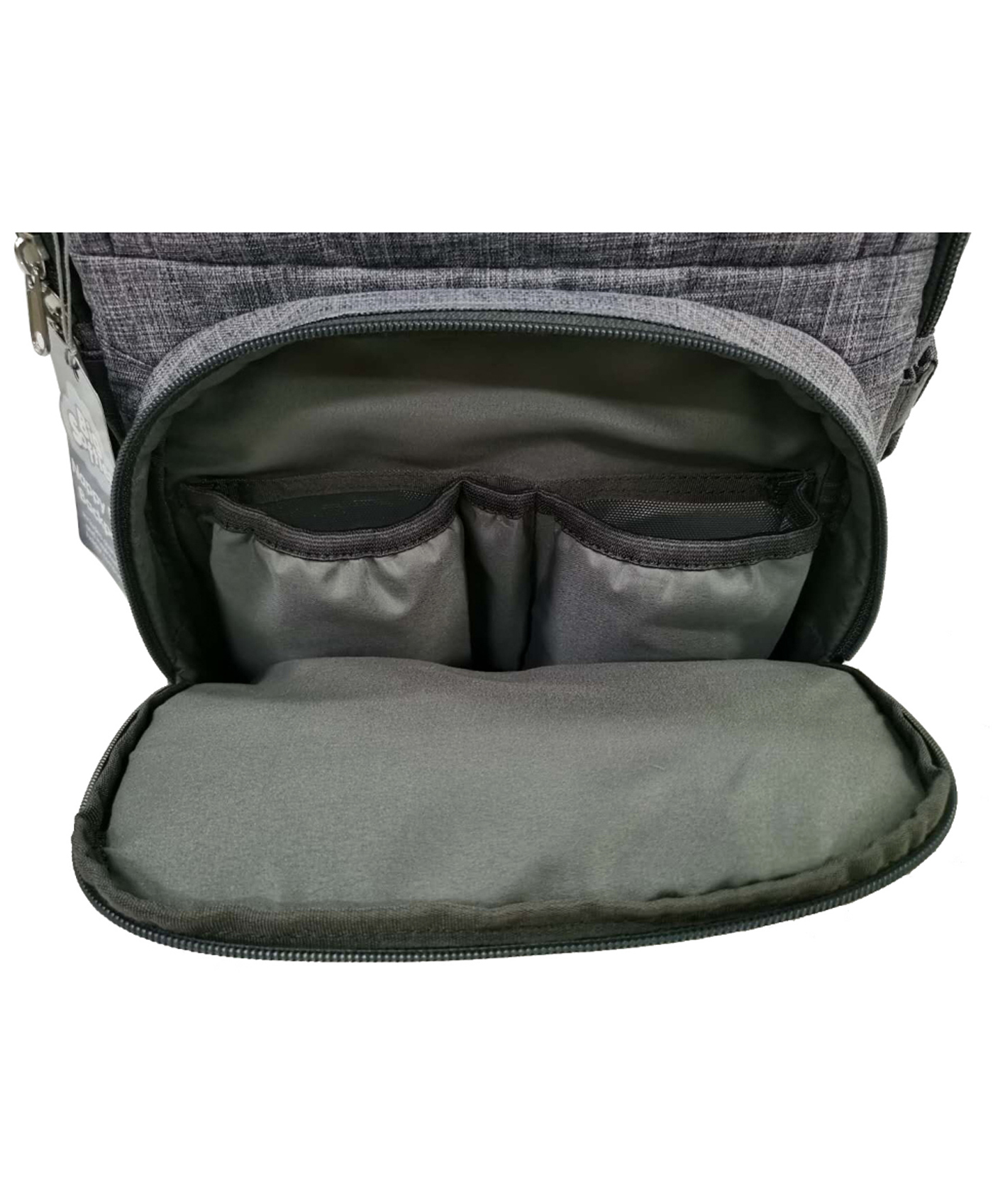 Big Softies Nappy Bag Backpack with Change Mat Mother's Maternity Bag Diaper Bag Baby Shower Gift Multiple Storage Compartments Adjustable Straps Solid Grey Colour-image-43