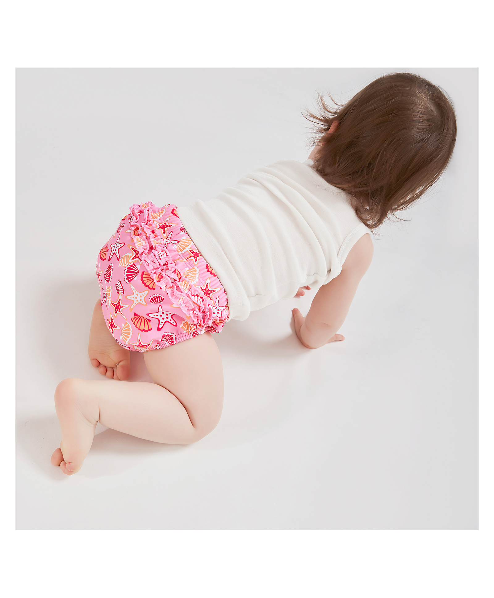 Big Softies Reusable Baby Swim Nappies-Medium to Large size Leak Proof & Adjustable Comfortable & Lightweight Perfect for Pool or Beach Days Ideal for babies of 12-24 months-Pink Starfish-picture-28