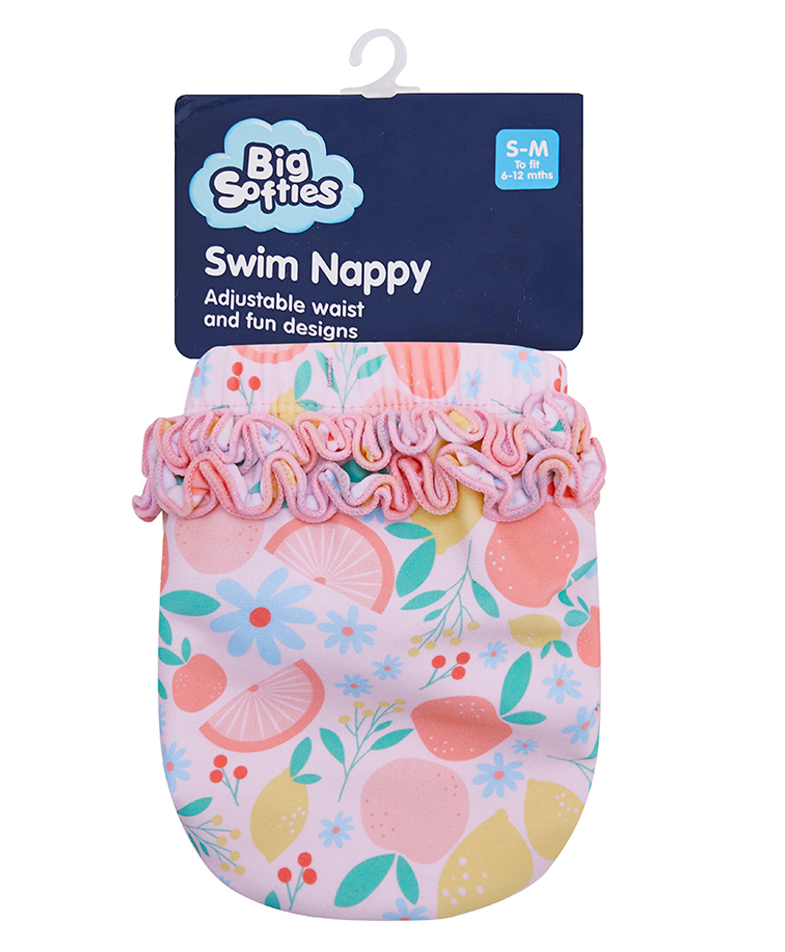 Big Softies Reusable Baby Swim Nappies- Medium to Large size-Fruit Leak Proof & Adjustable Comfortable & Lightweight Perfect for Pool or Beach Days Ideal for babies of 12-24 months