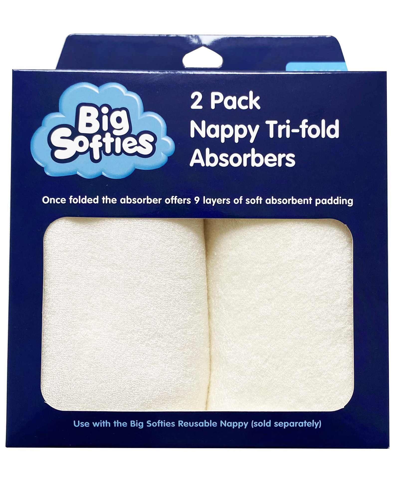 Big Softies Baby Nappy Tri-Fold Absorbers 9-Layers Soft Padding Comfortable & Reusable Hygiene Product Pack of 2-picture-43