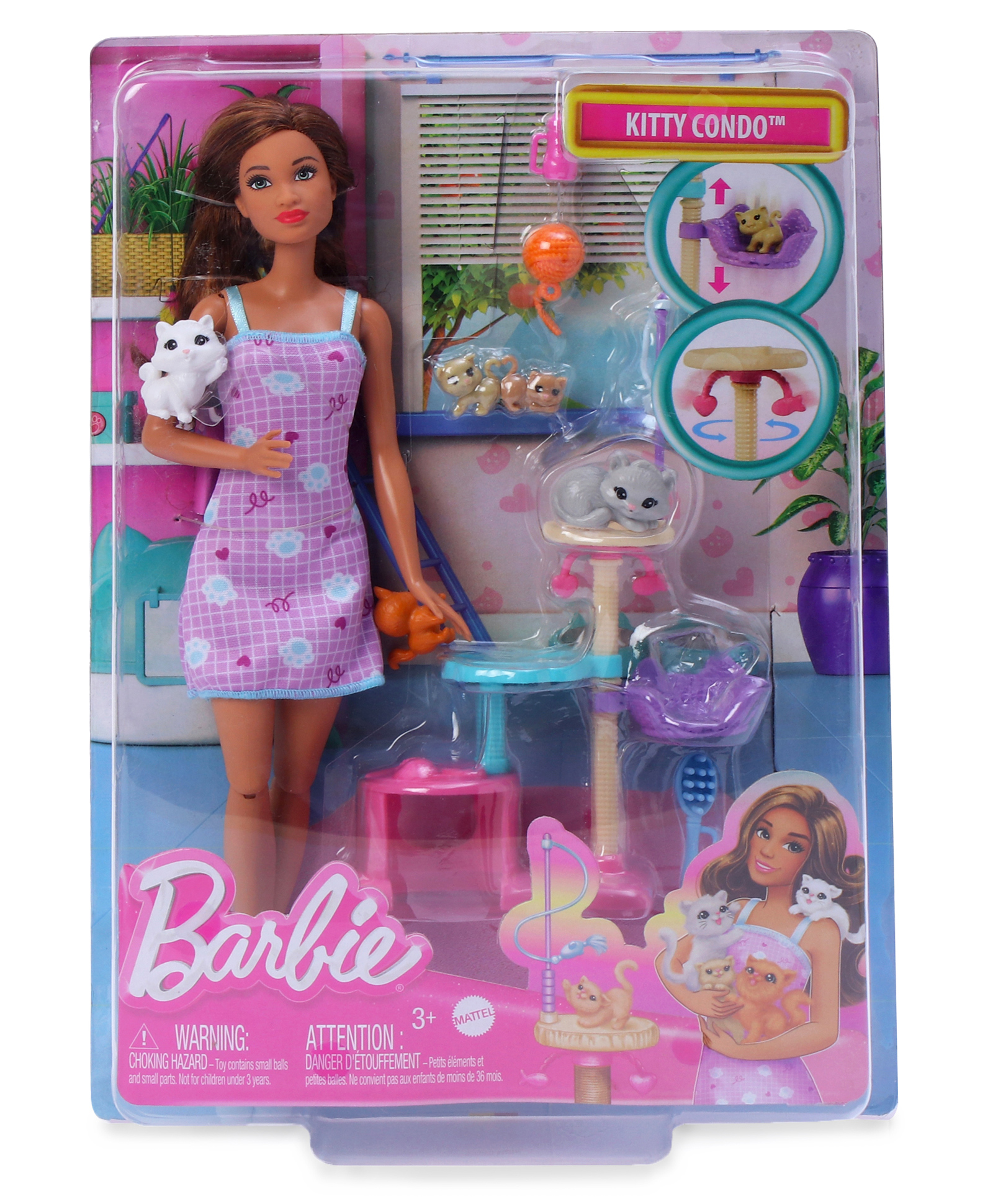 Barbie Kitty Condo Doll & Pets With Accessories Height 28.5 cm - Multi Colour-picture-24