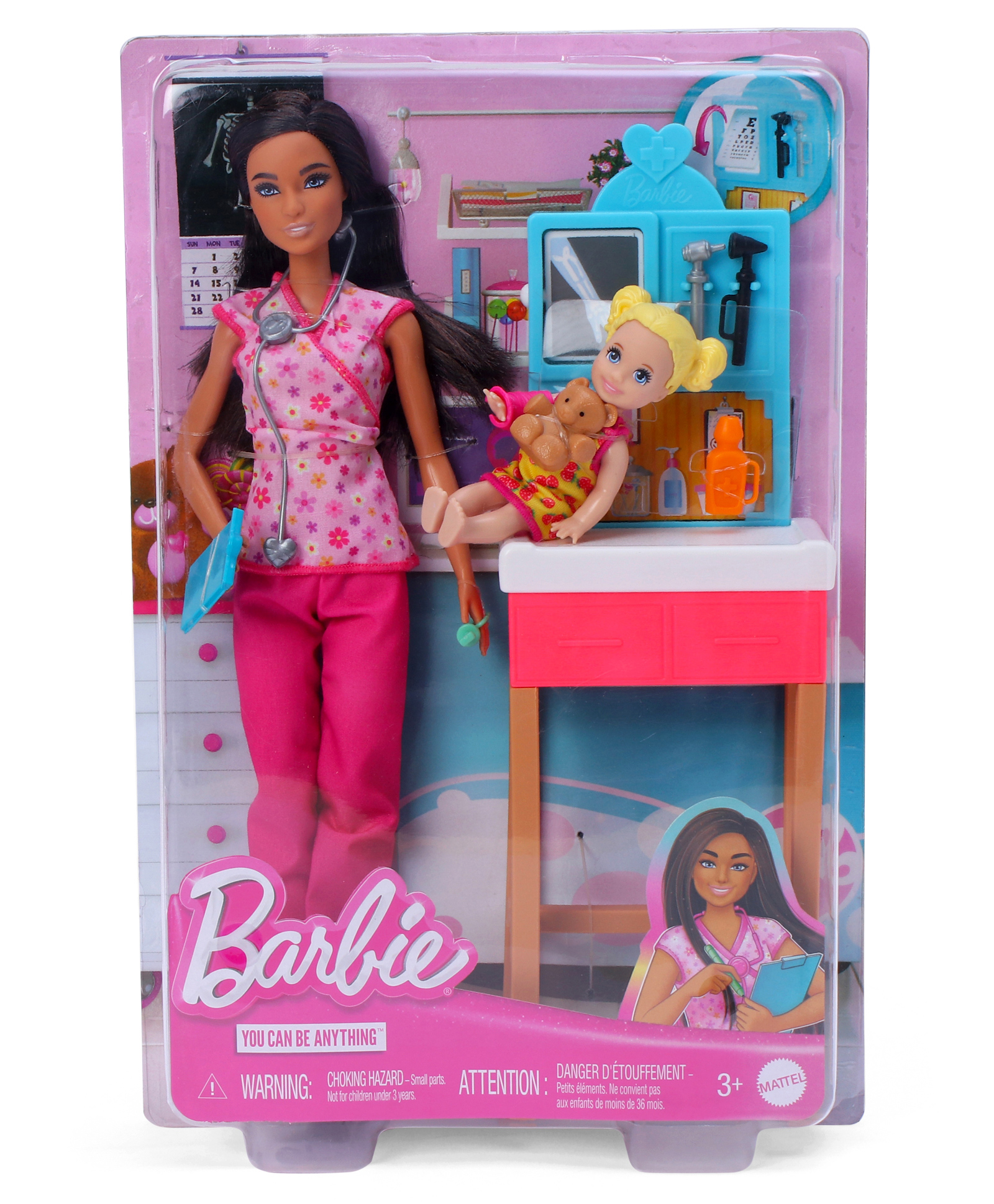 Barbie Pediatrician Doll & Doctor Playset with Accessories Height 30 cm - Multi Colour-picture-0