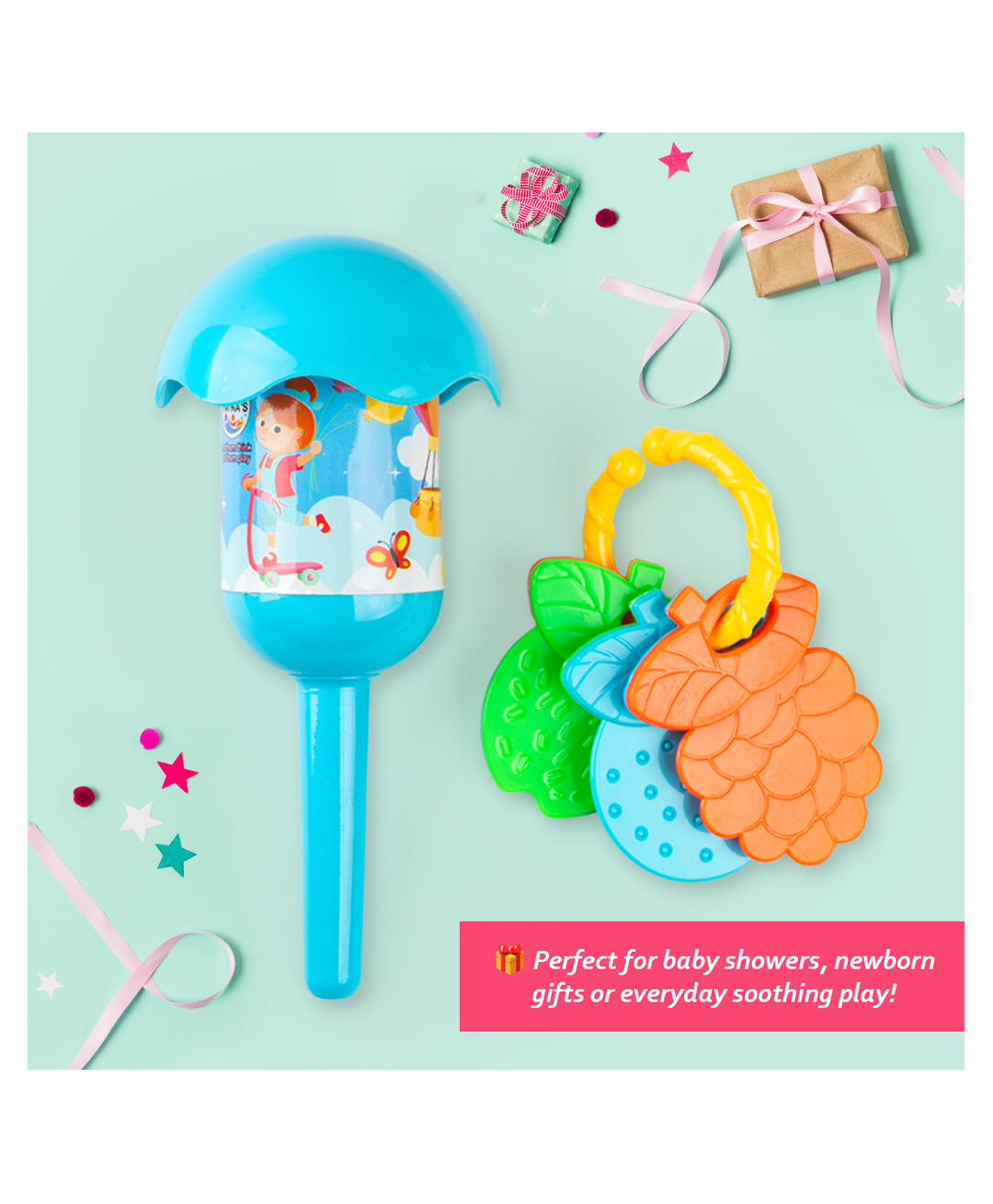 Ratnas Lovely Rattle Toy - Light Blue-picture-22
