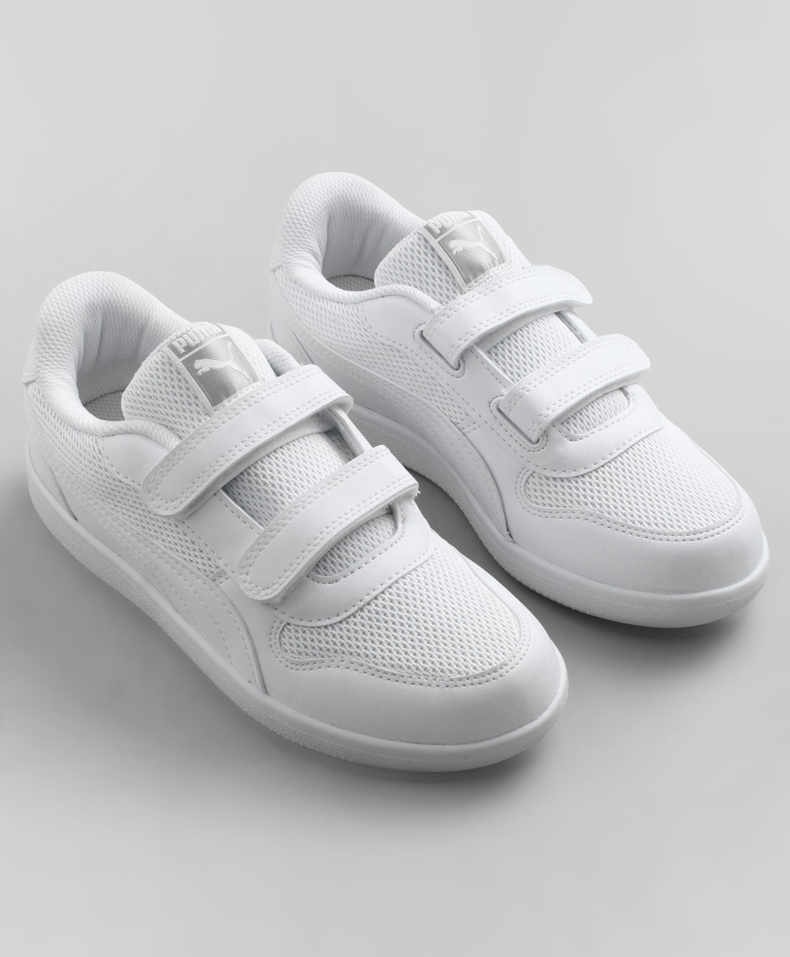 PUMA Velcro Closure School Shoes - White