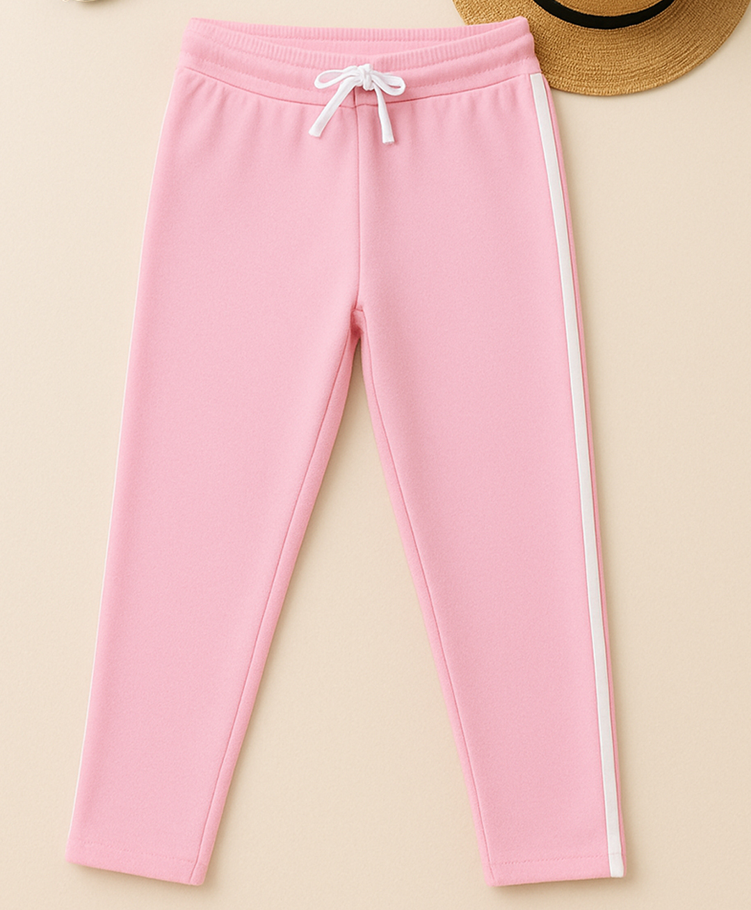 3PIN Cotton Knit Side Taped Track Pants - Pink-image-45
