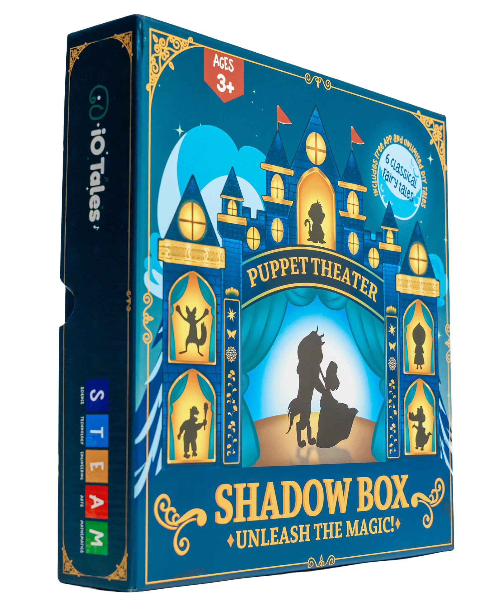 iOTales Shadow Puppetry Kit for Kids - 6 Fairy Tales, 30 Characters, 11 Settings | Storytelling Theater with Narration & Music | Educational Pretend Play Toy - Shadow Box Fairy Tales-image-13